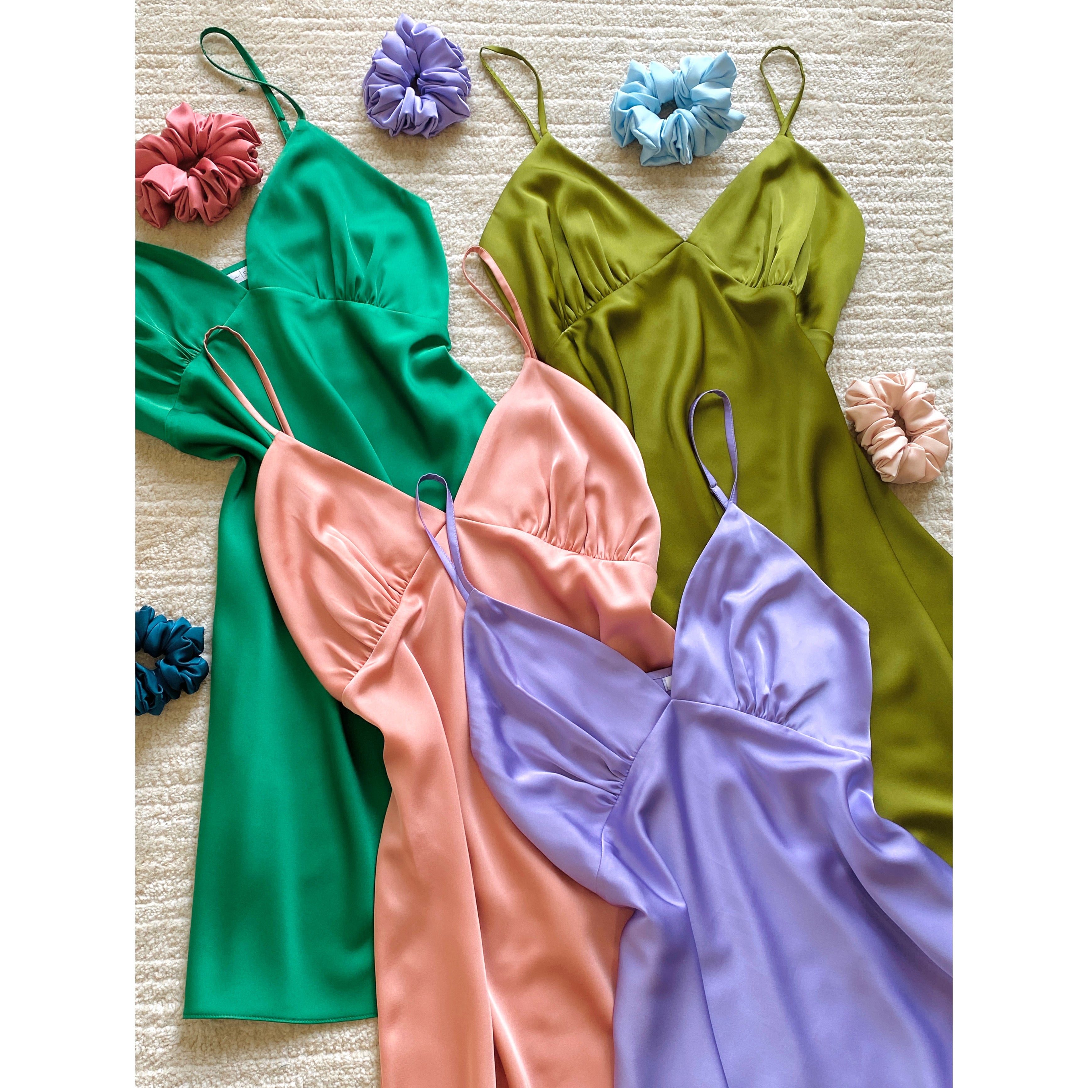 Satin Slip Dress Women's Sleepwear Bridesmaid Nightgown Kevacup1