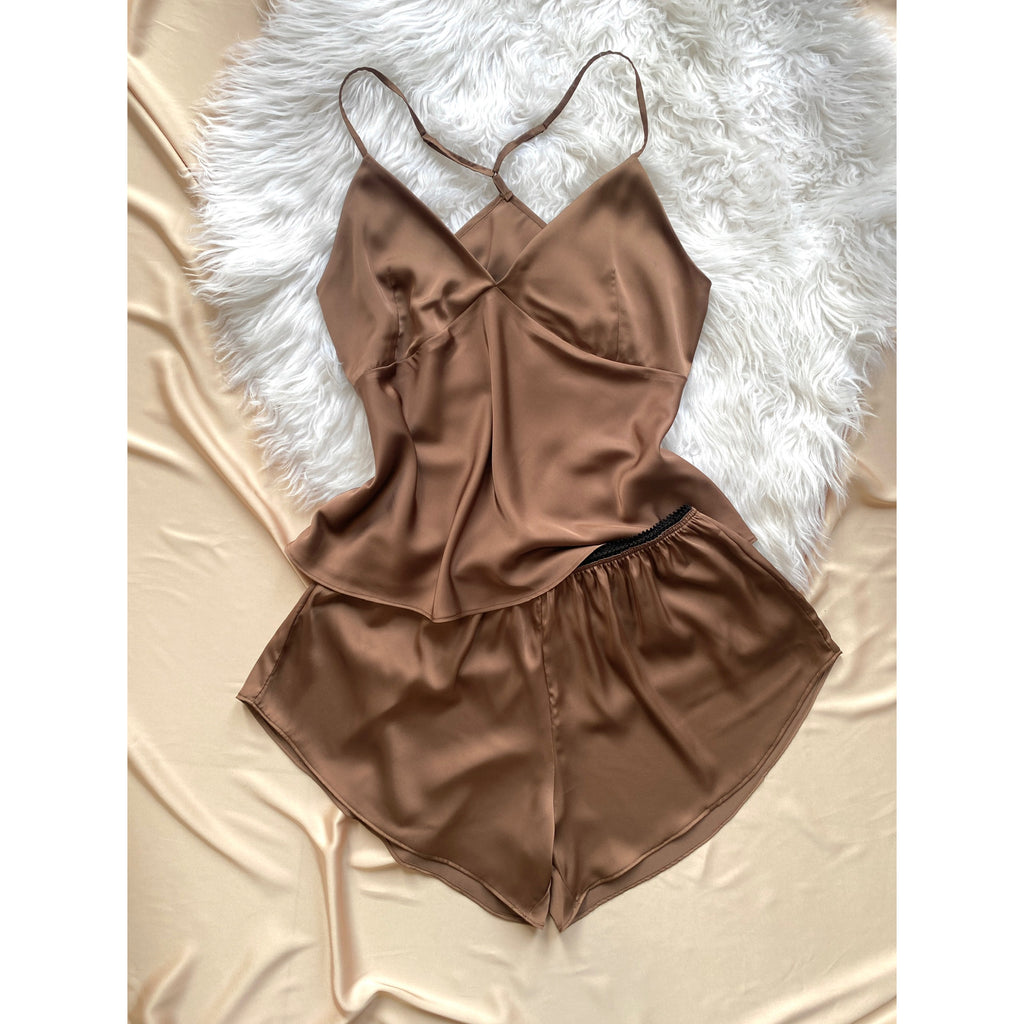 Layla Satin Camisole Set – Bridal Lace Sleepwear, Bridesmaid Gift