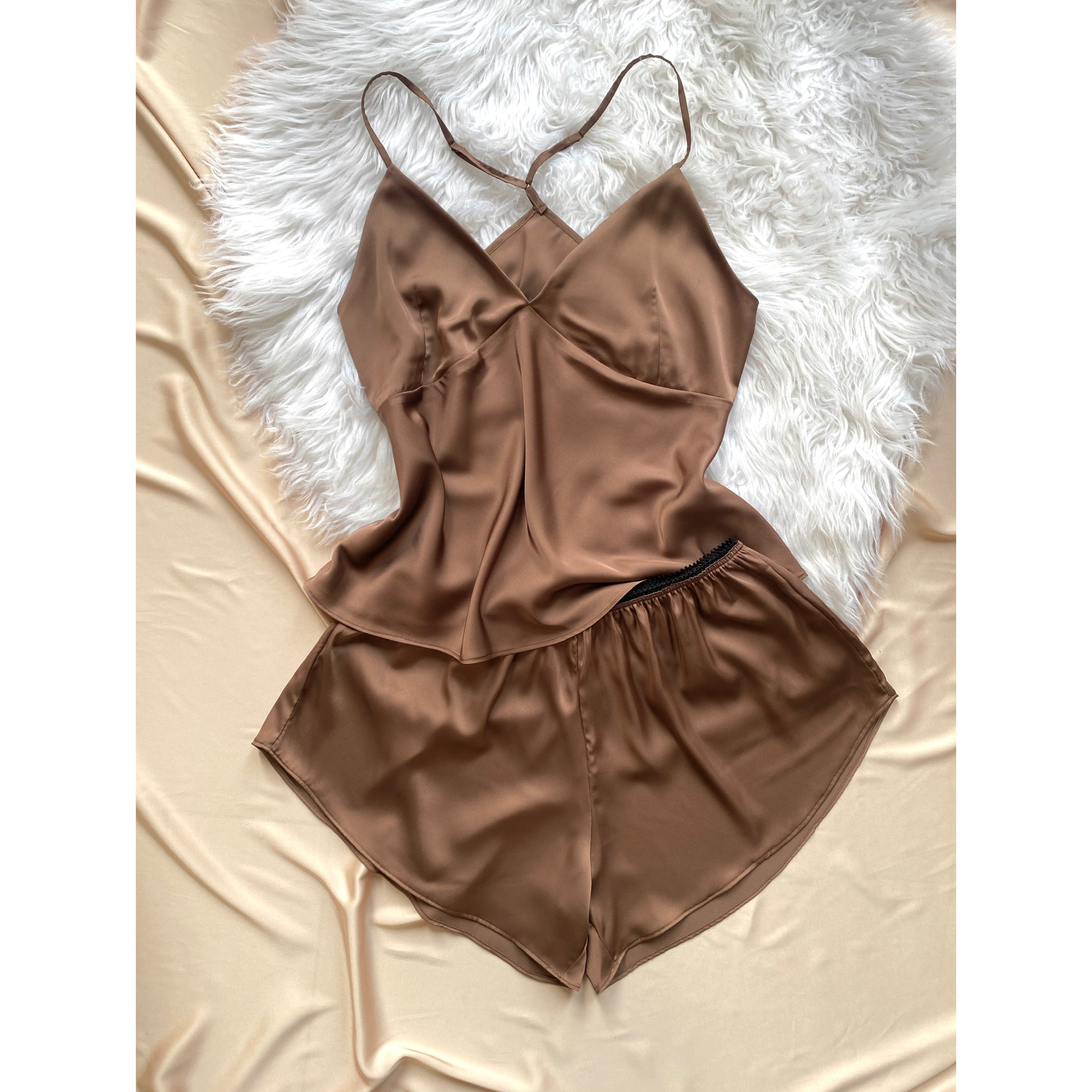 Layla Satin Camisole Set – Bridal Lace Sleepwear, Bridesmaid Gift