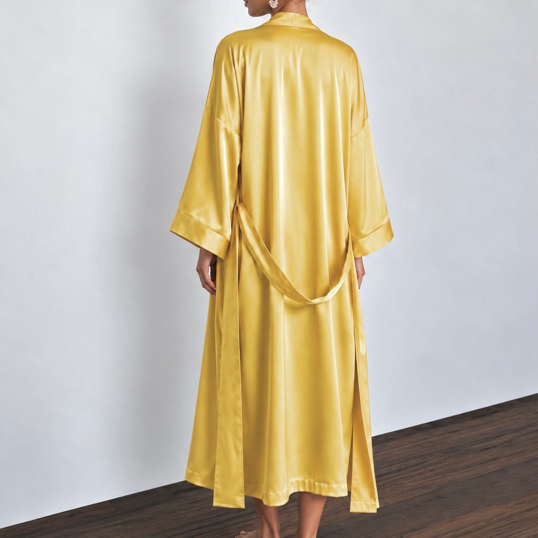 Satin Ruffle Slip Dress & Robe Set, Romantic Nightdress, MEGAN
