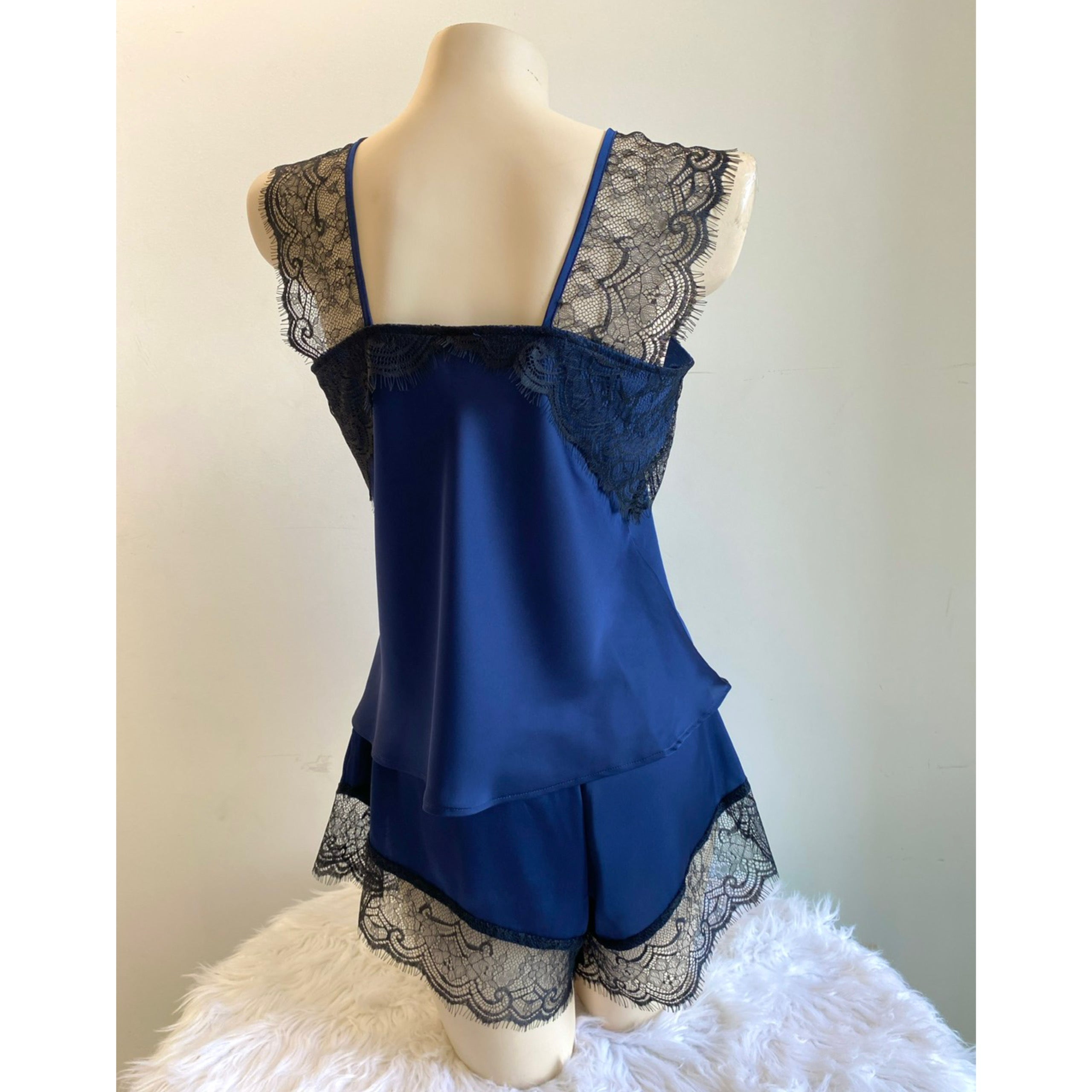 Satin Cami Set Women Bridal Sleepwear Cute Loungewear Pajama KRISTAL