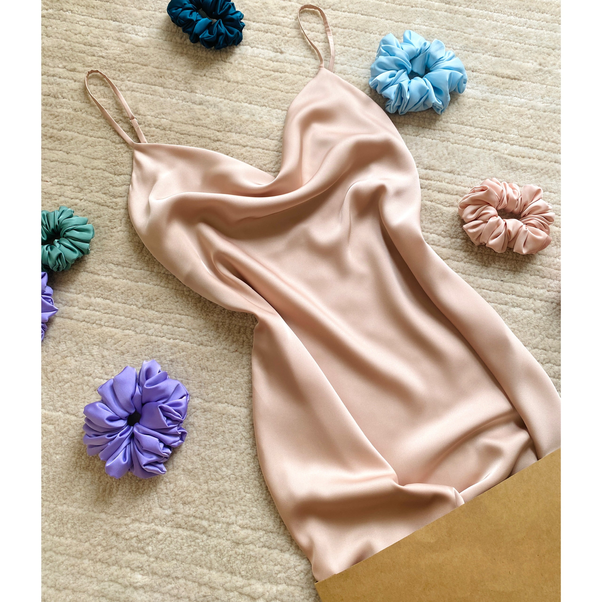 Cowl Neck Slip Dress Silky Sleepwear Cami Nightgown for Women | Mini Mirabel