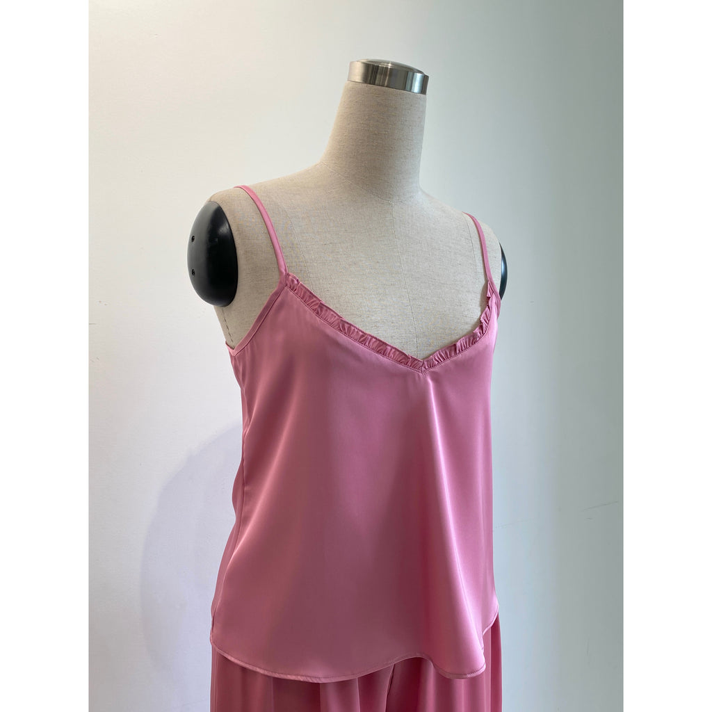 Satin Cami Long Pants Set Women, Bridal Sleepwear, Loungewear Pajama Set MixJulie