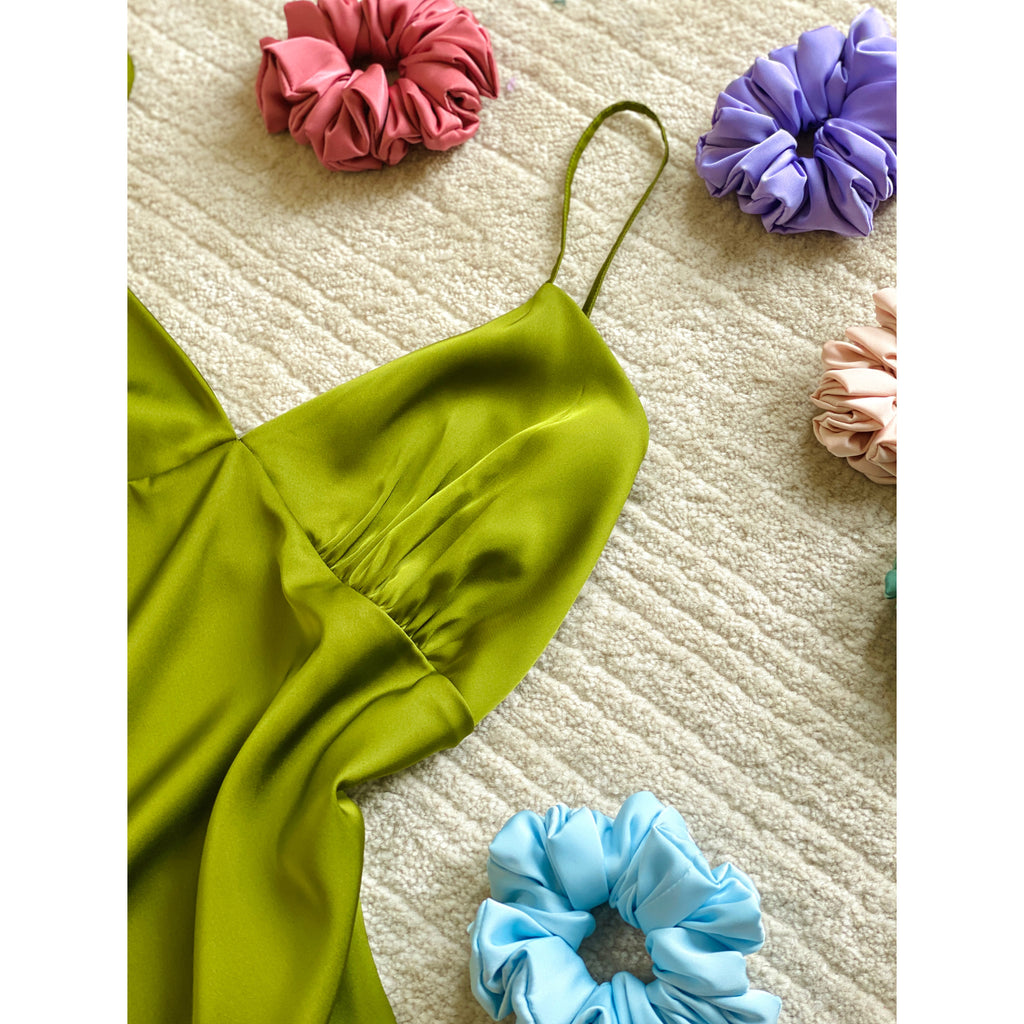 Satin Slip Dress Women's Sleepwear Bridesmaid Nightgown Kevacup1