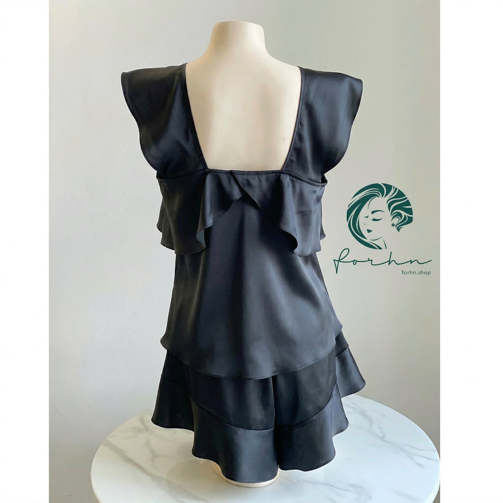Silky Satin Pajama Set, Wide Strap Cami Shorts, Bridesmaid Gift, Bridal Loungewear KRIS