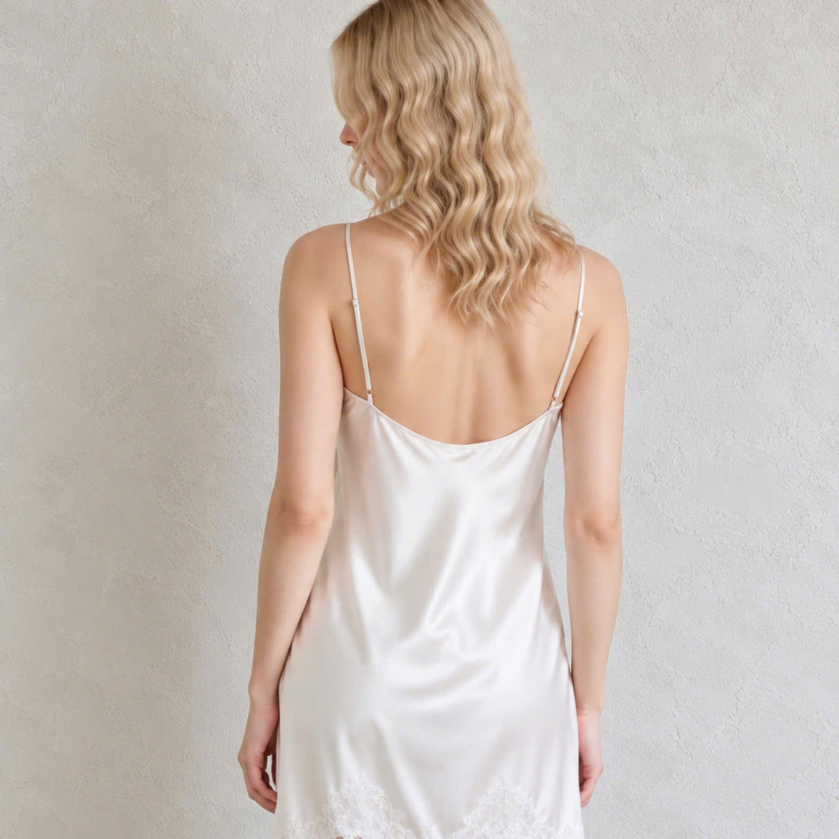 Satin Lace Robe & Slip Dress Set, Sleepwear, Delphine Set