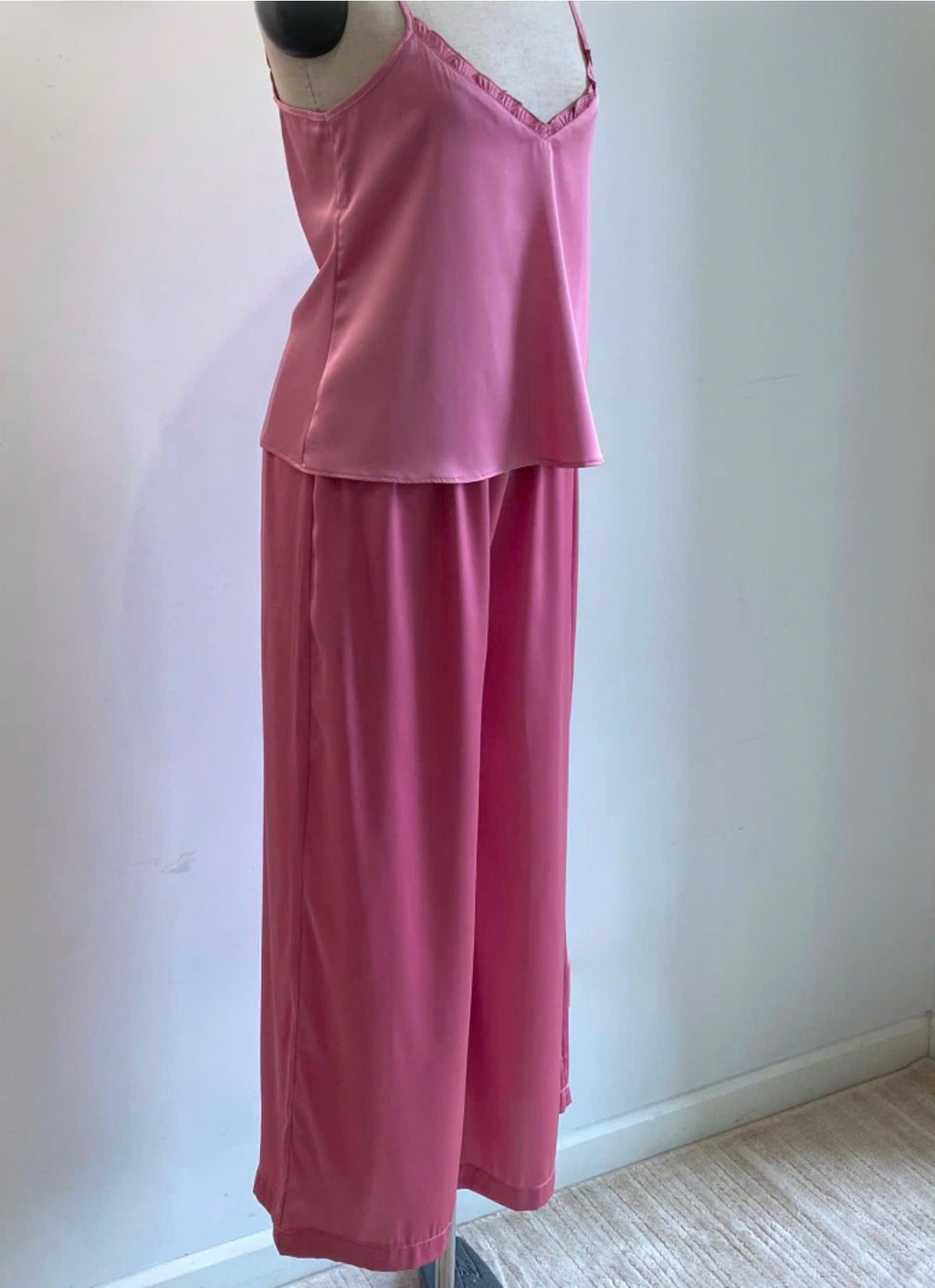 Satin Cami Long Pants Set Women, Bridal Sleepwear, Loungewear Pajama Set MixJulie