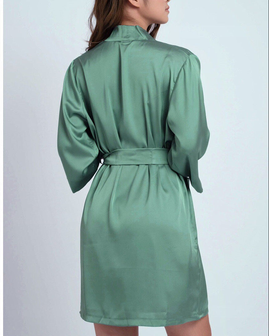 Silky Robe Getting Ready Dress Bridal Party Loungewear Satin Kimono