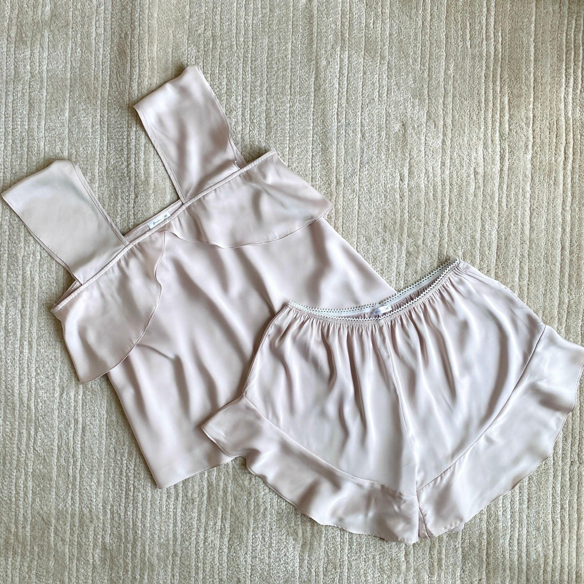 Dark-Mint Satin Pajama Set, Bridesmaid Gift, Women Loungewear KRIS