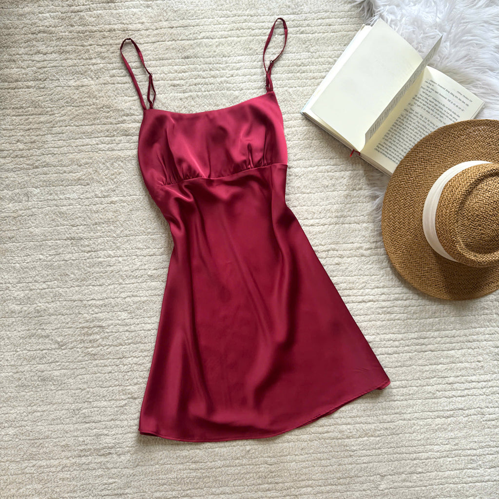 Night Date Outfit Silky Mini Dress Cami Nightgown Gift For Her LILA