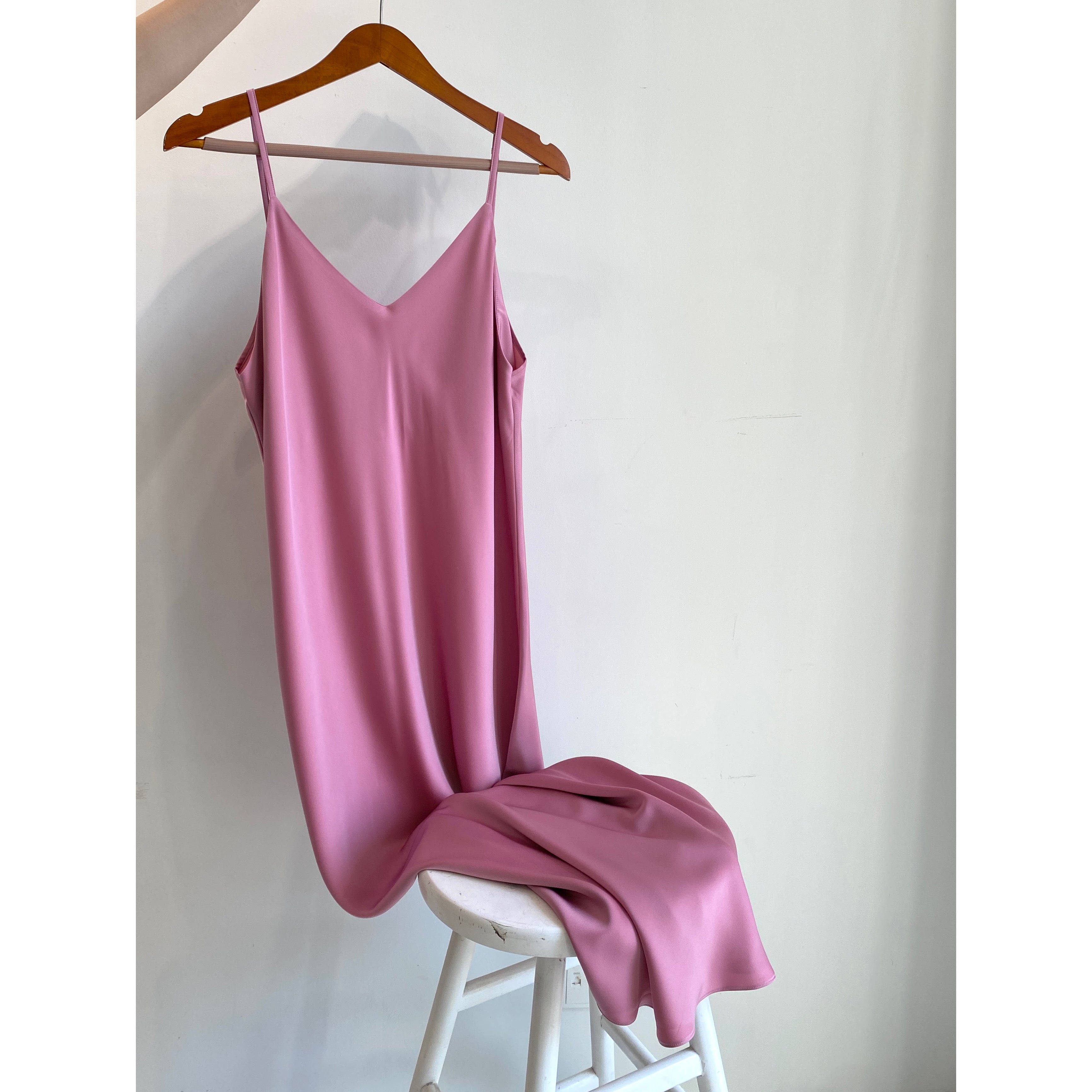 Melanie Silky Satin Maxi Slip Dress, Women Summer Cami Dress, Bridesmaid Outfit