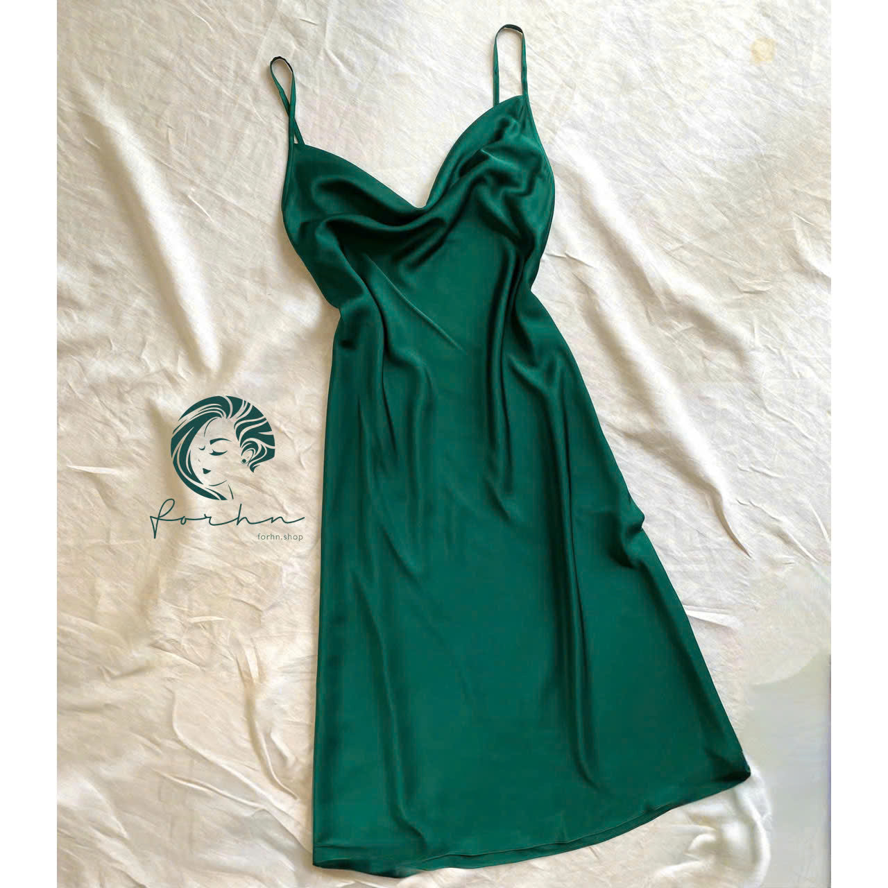 DRDO2 Cowl Neck Silky Dress, Bridesmaid Dress