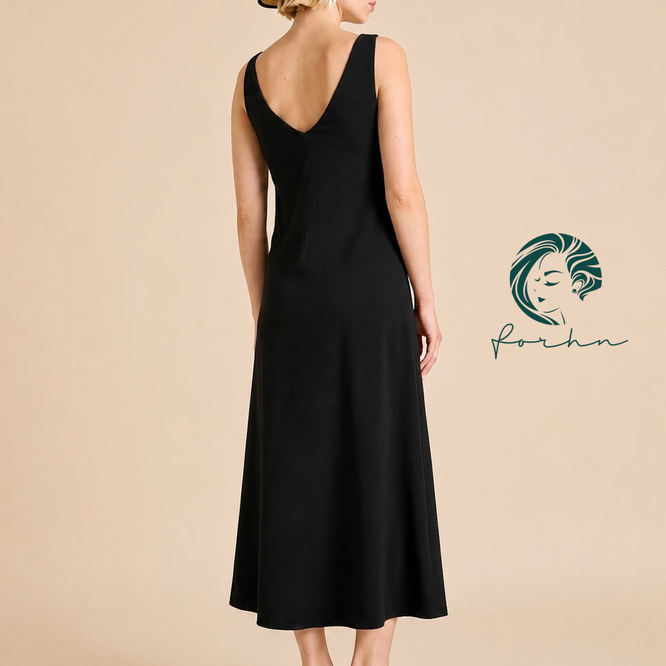 Heavy Silky Lounge Dress, Elegant Sleeveless Gown, Resort Vacation Dress, Aria