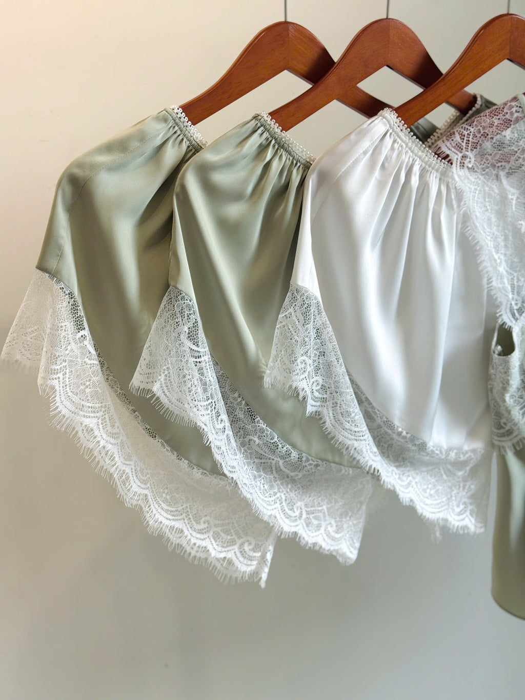 Satin Lace Camisole & Shorts Romantic Lounge Set Bridal Sleepwear Gift For Her KRISTAL