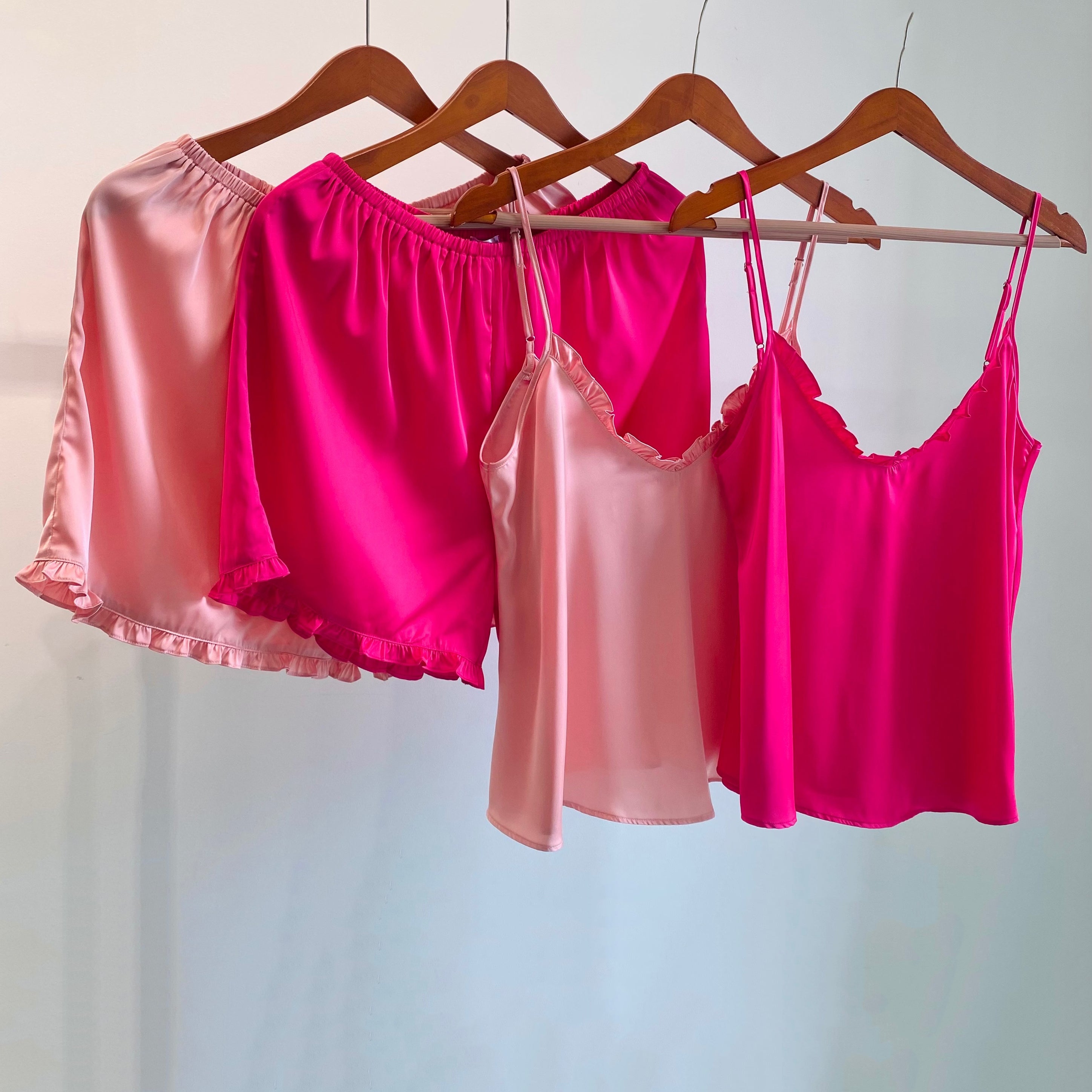 Satin Cami and Shorts: Bridal Party Pajamas, Bride & Bachelorette Gift JULIE