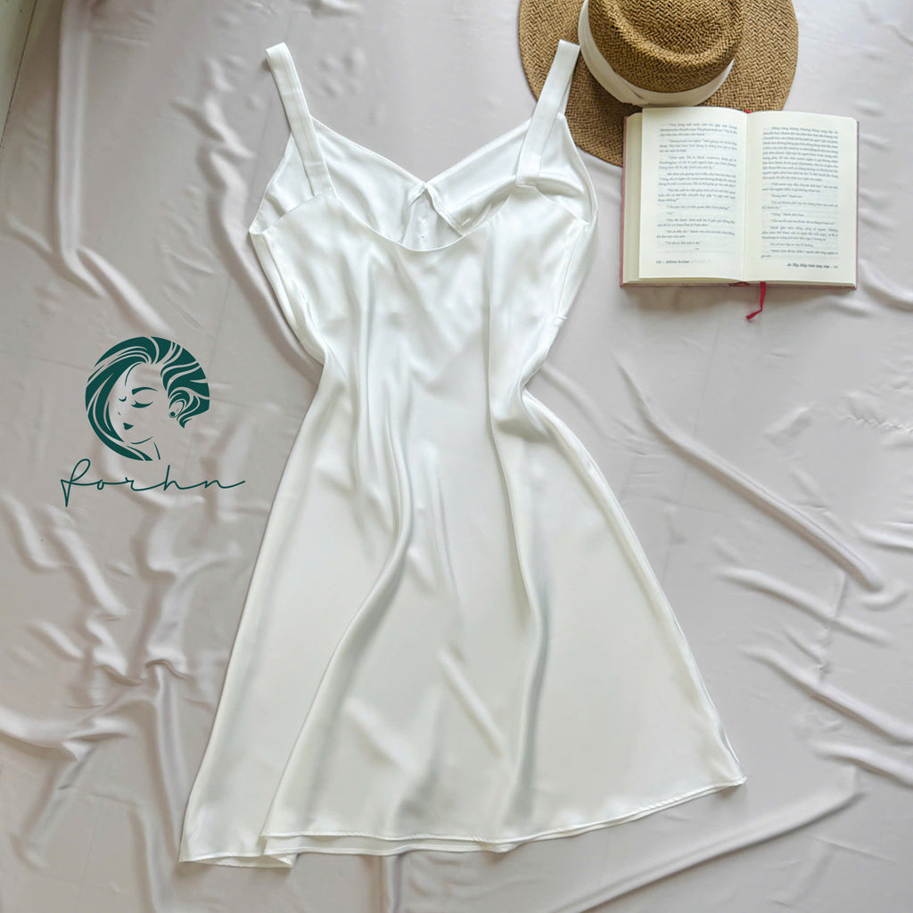 Satin Midi Slip Dress, Bias Cut Nightgown, Neutral Pink Slip Dress, Muse Dress