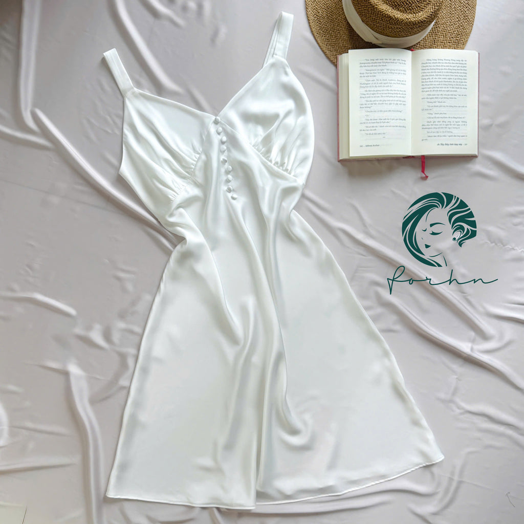 Satin Midi Slip Dress, Bias Cut Nightgown, Neutral Pink Slip Dress, Muse Dress