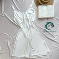 Satin Midi Slip Dress, Bias Cut Nightgown, Neutral Pink Slip Dress, Muse Dress