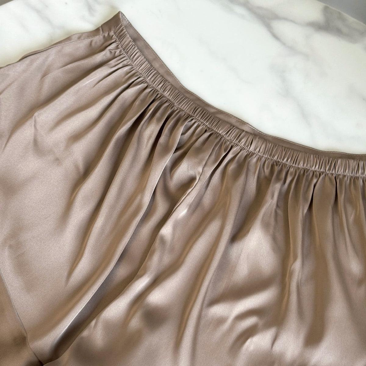 Pearl Beige Satin Cami & Shorts Set, Silky Loungewear, Bridesmaid Gift, Kris