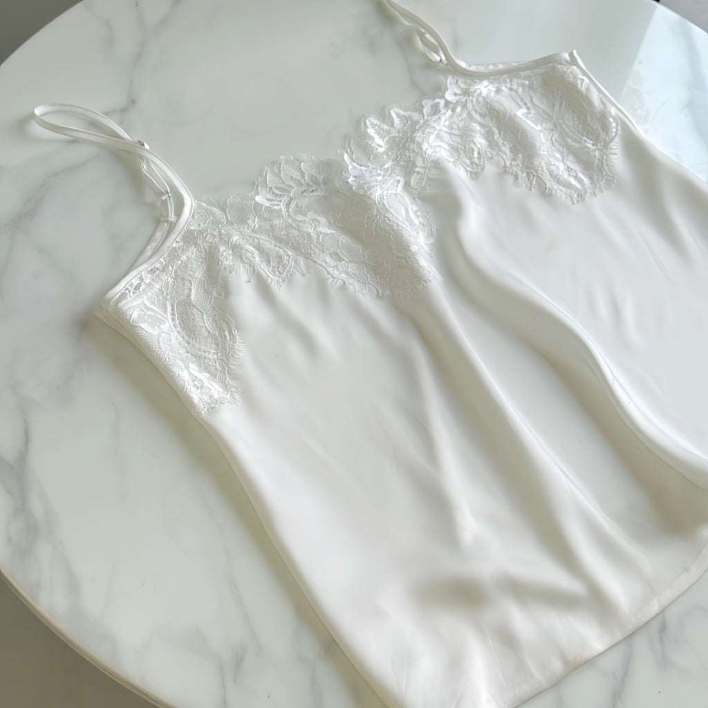 Lace Satin Camisole Set – Bridal Lace Sleepwear, Bridesmaid Gift, Poise