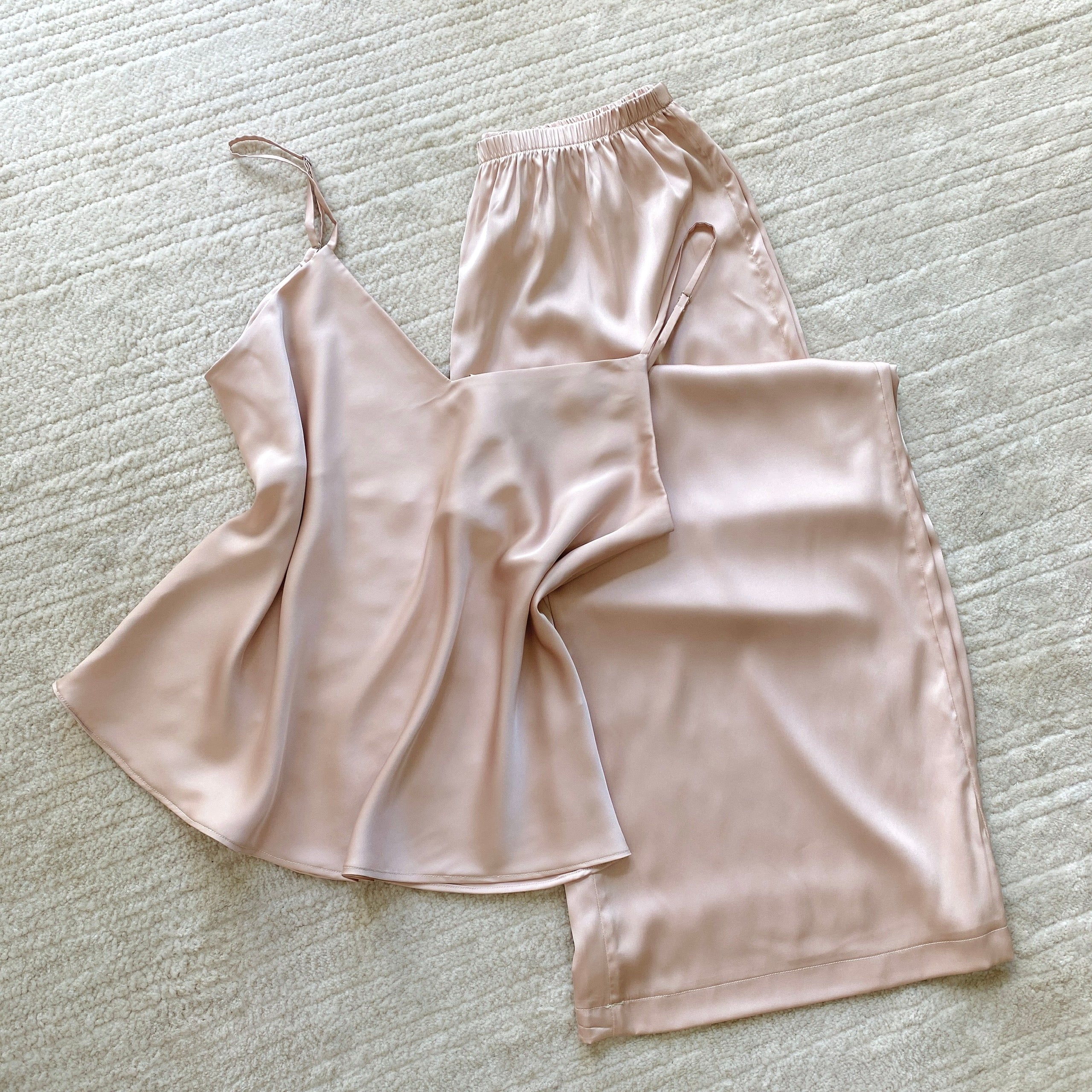 Satin Cami And Pants Pajama Set , Pajama Loungewear, Bridal Sleepwear