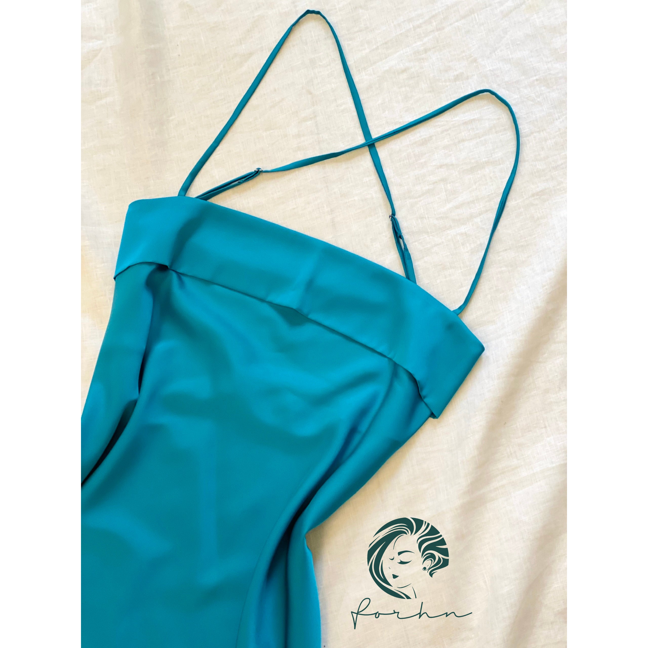 Backless Satin Slip Dress Open Back Cami Nightgown Sexy Nightdress HAZE