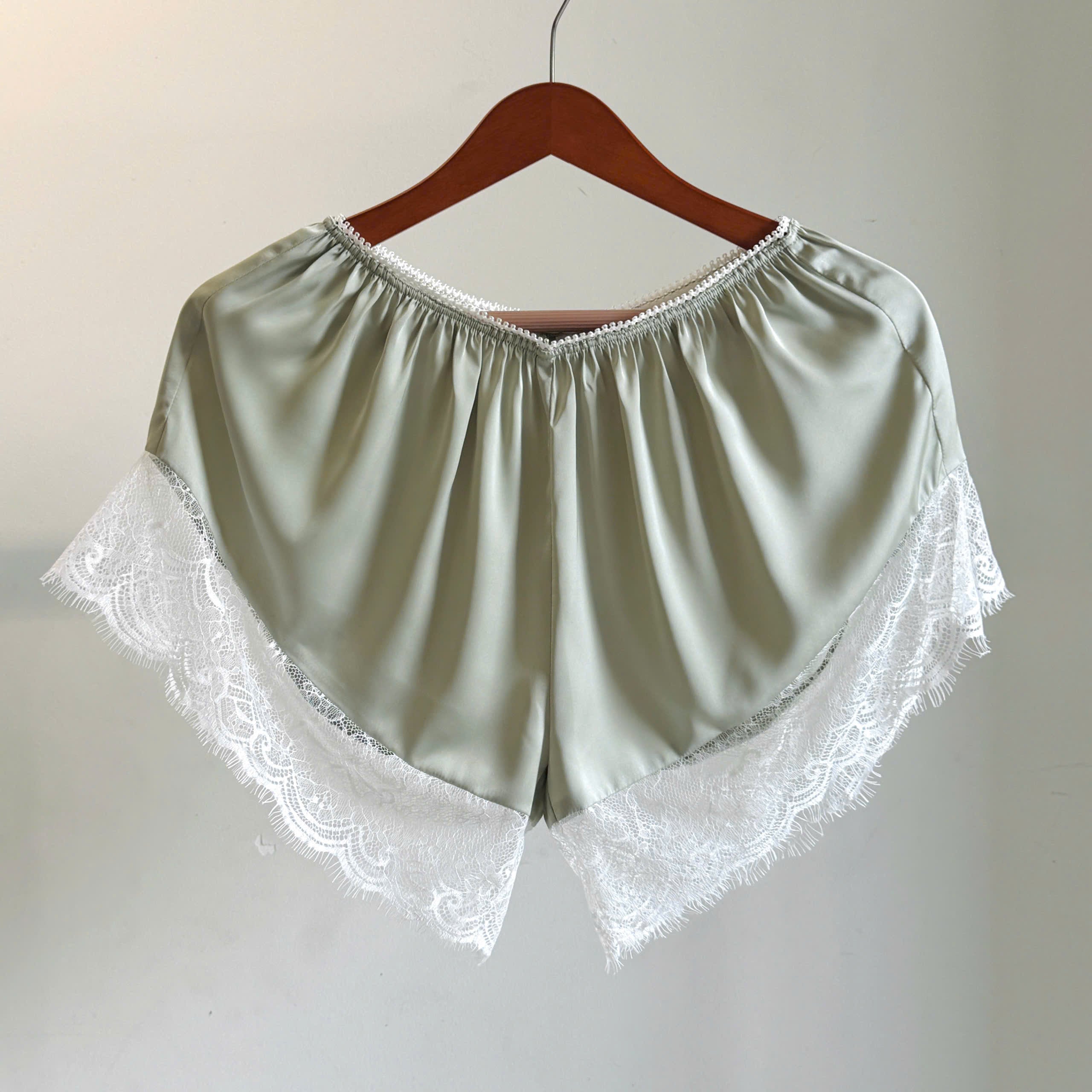 Satin Lace Cami And Shorts Set Cute Loungewear Pajama KRISTAL