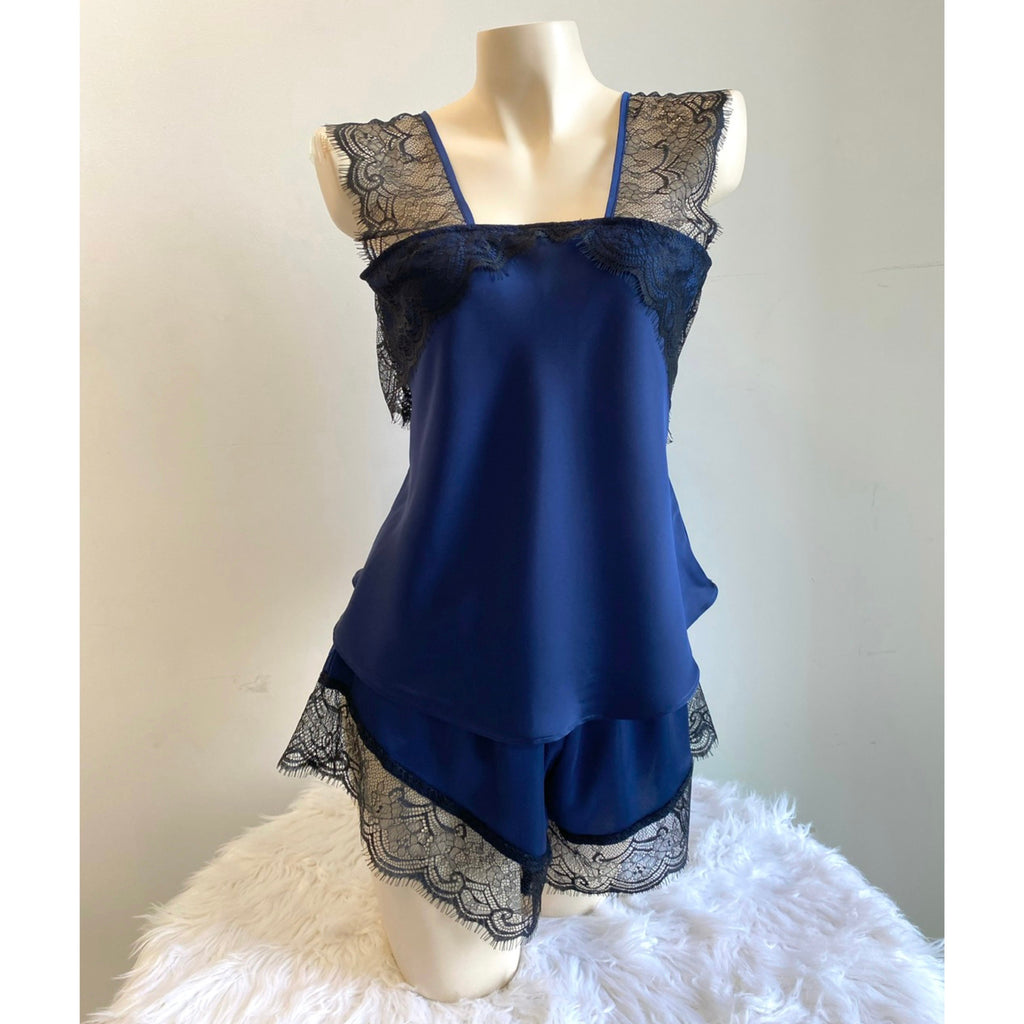 Kristal Lace Satin Cami Set, Bridal Pajama Set, Romantic Sleepwear Women