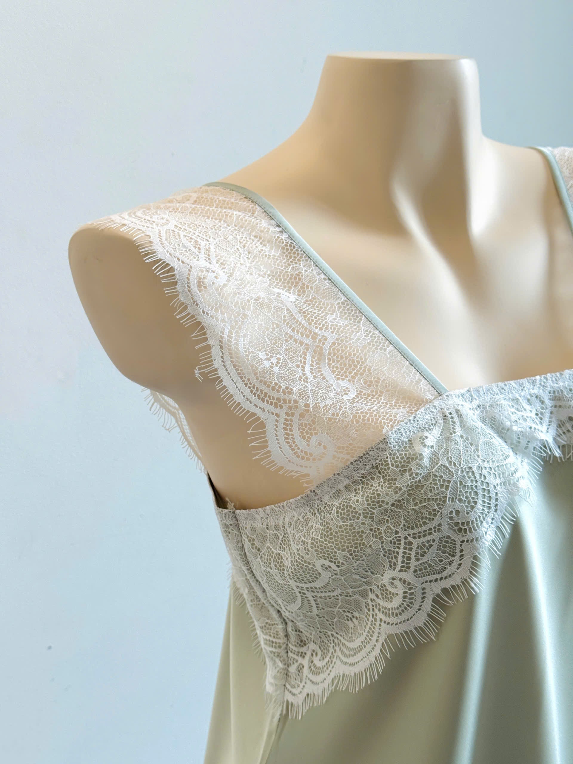 Satin Lace Cami And Shorts Set Cute Loungewear Pajama KRISTAL