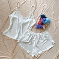 Satin Camisole Set: White, Olive Green, SANA Set