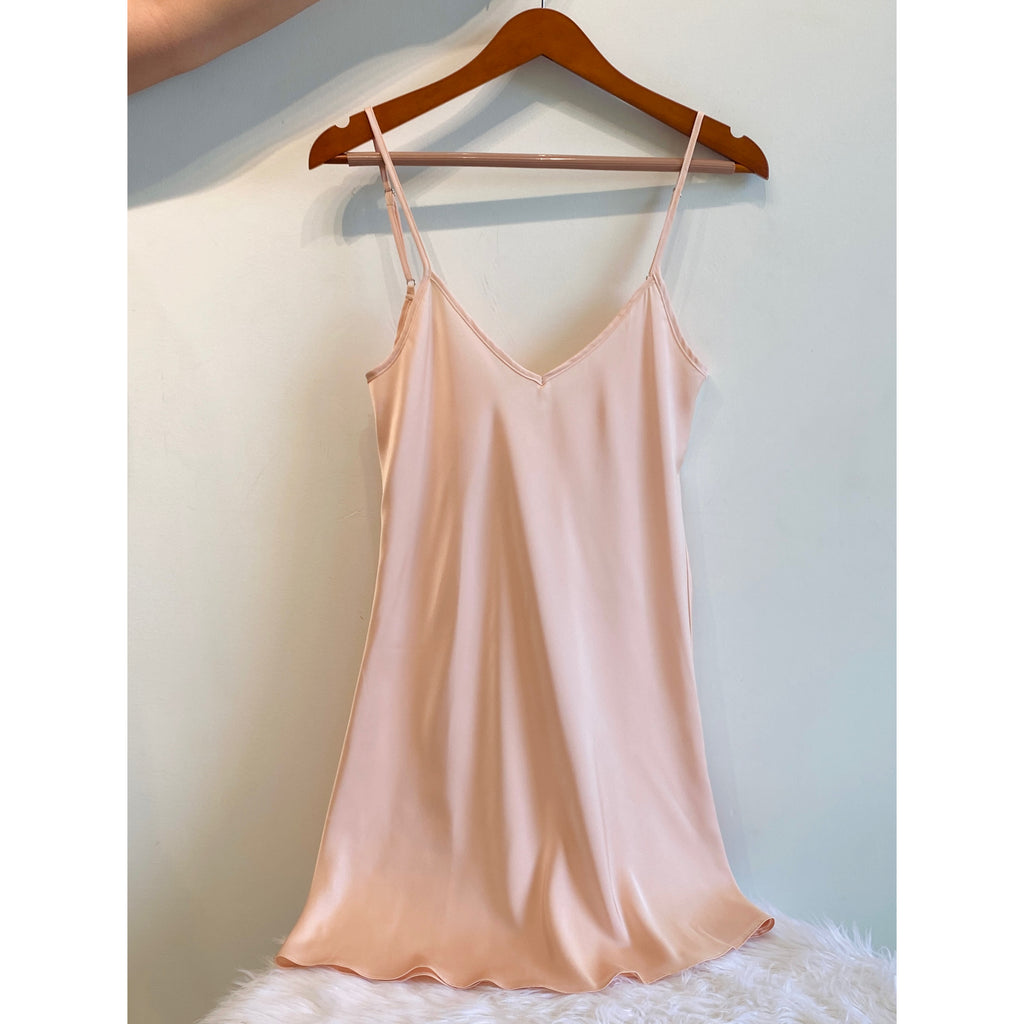 Joie Satin Slip Dress Cami Nightgown Silky Sleepwear