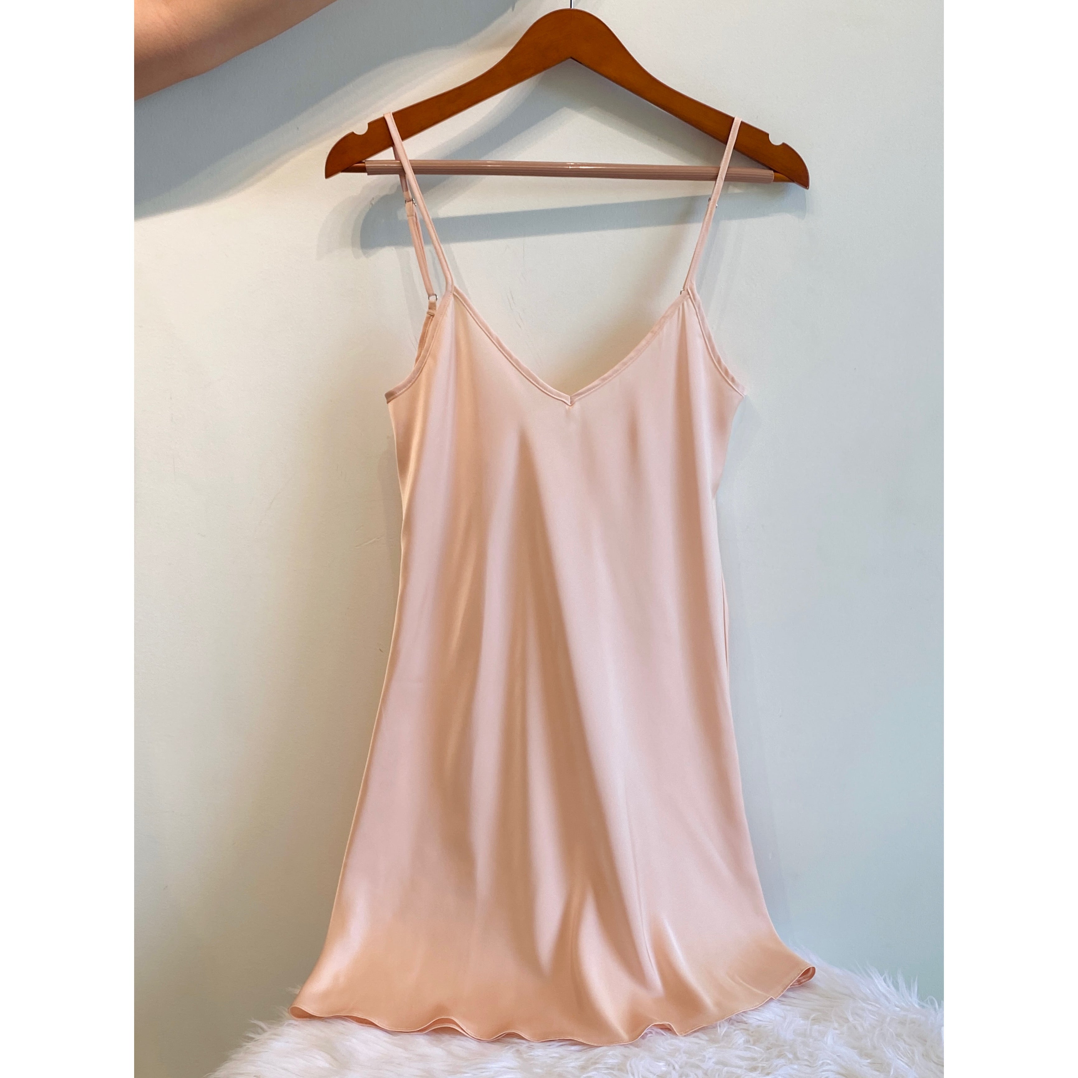 Joie Satin Slip Dress Cami Nightgown Silky Sleepwear