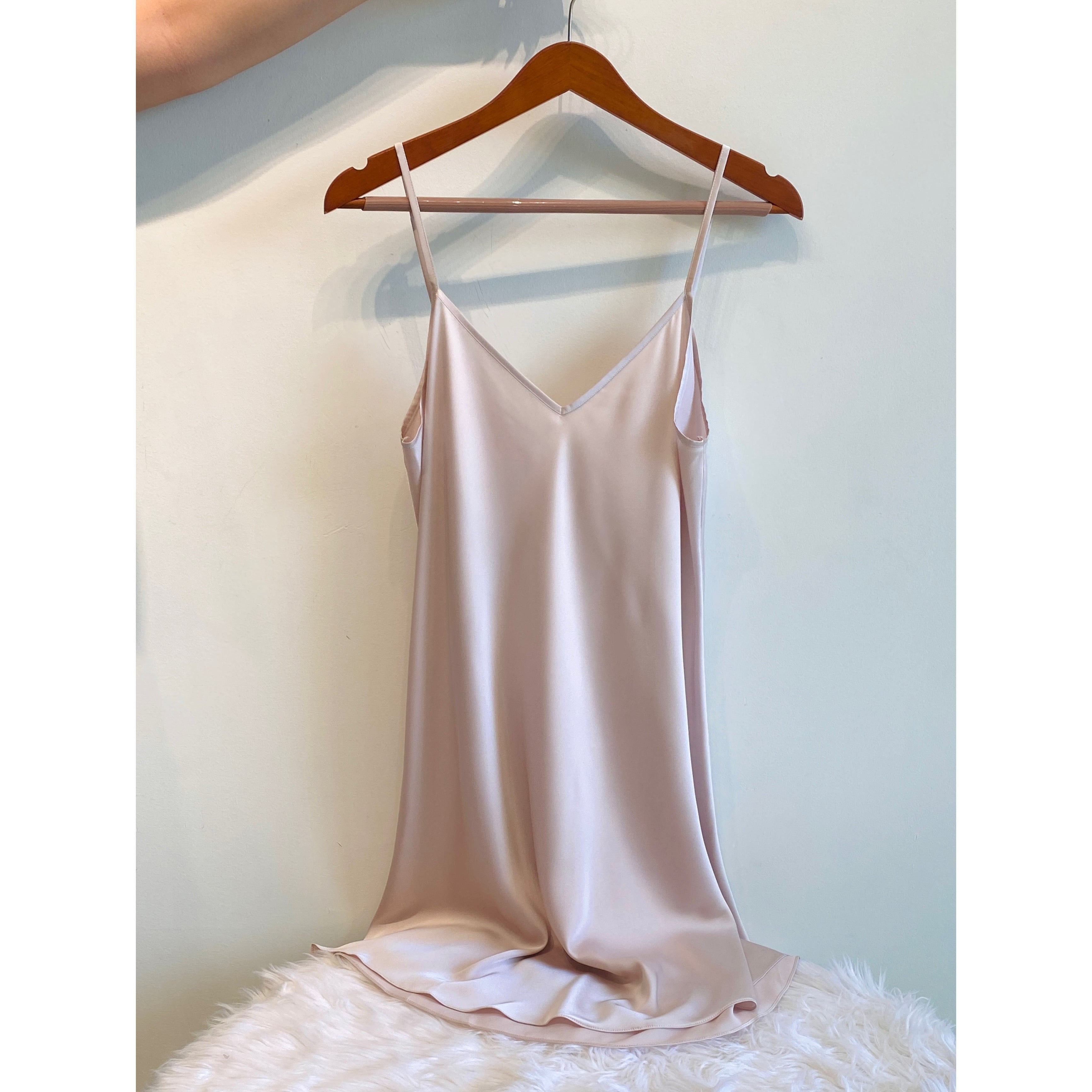 Joie Satin Slip Dress Cami Nightgown Silky Sleepwear