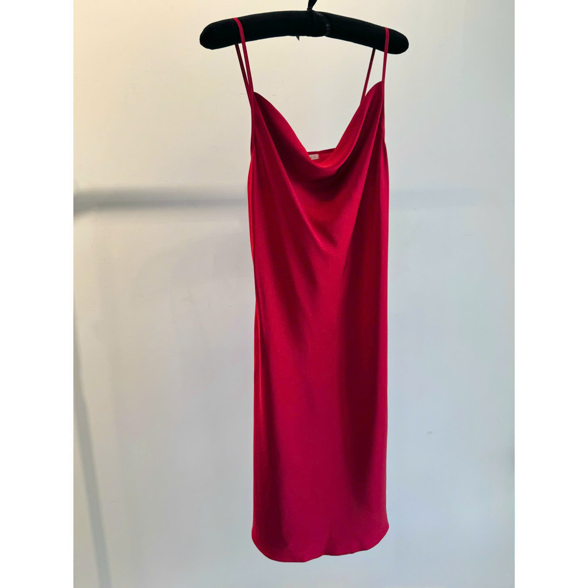 DRDO2 Cowl Neck Silky Dress, Bridesmaid Dress