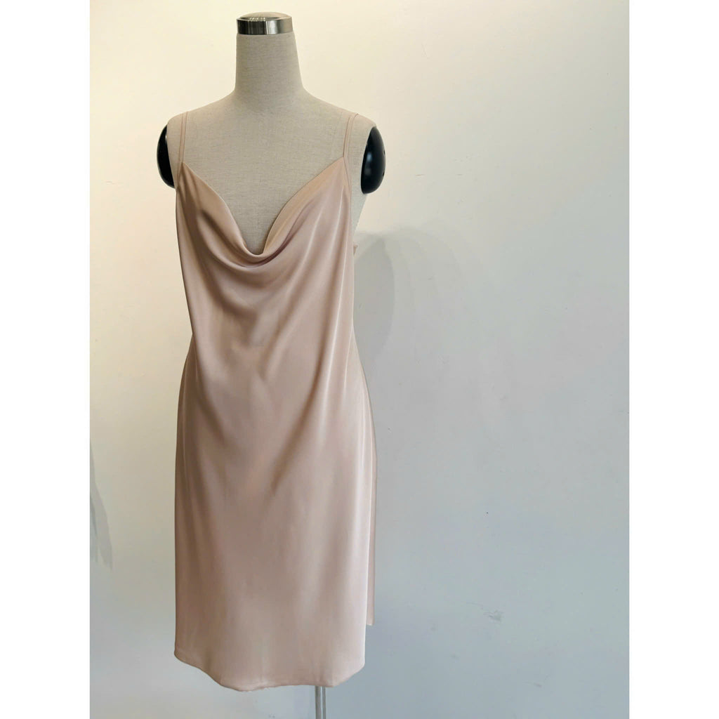 DRDO2 Cowl Neck Silky Dress, Bridesmaid Dress
