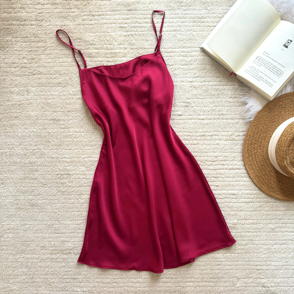 Night Date Outfit Silky Mini Dress Cami Nightgown Gift For Her LILA
