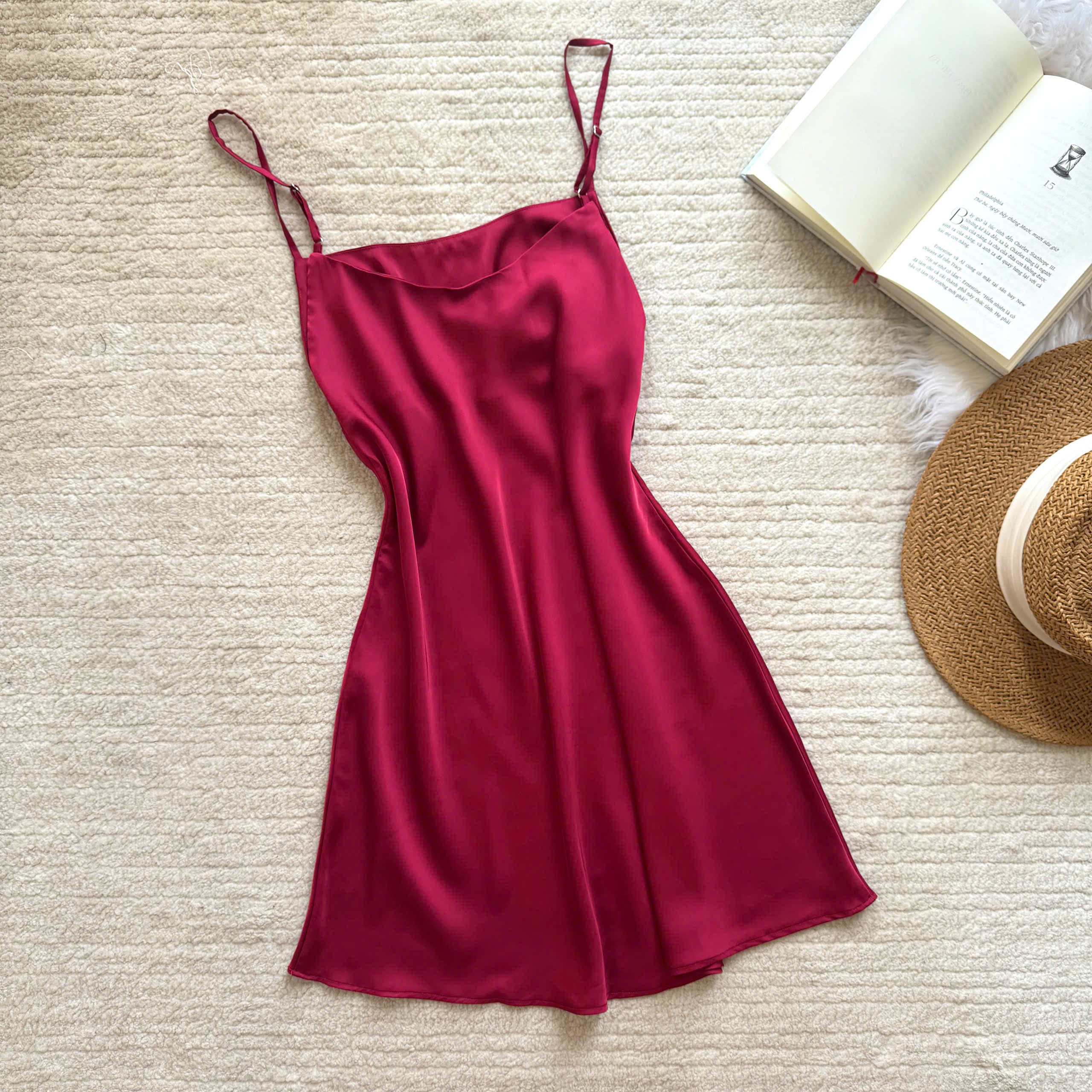 Night Date Outfit Silky Mini Dress Cami Nightgown Gift For Her LILA