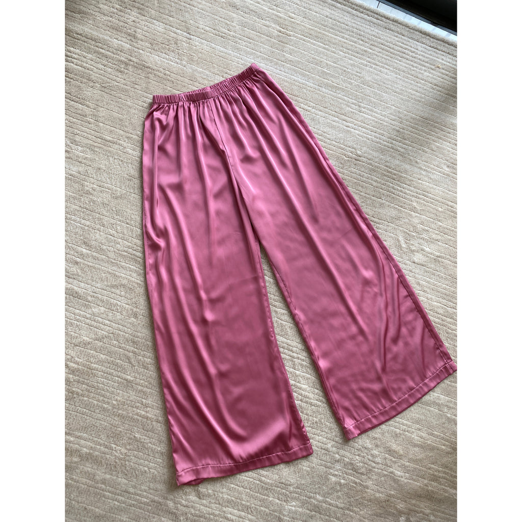 Satin Cami Long Pants Set Women, Bridal Sleepwear, Loungewear Pajama Set MixJulie