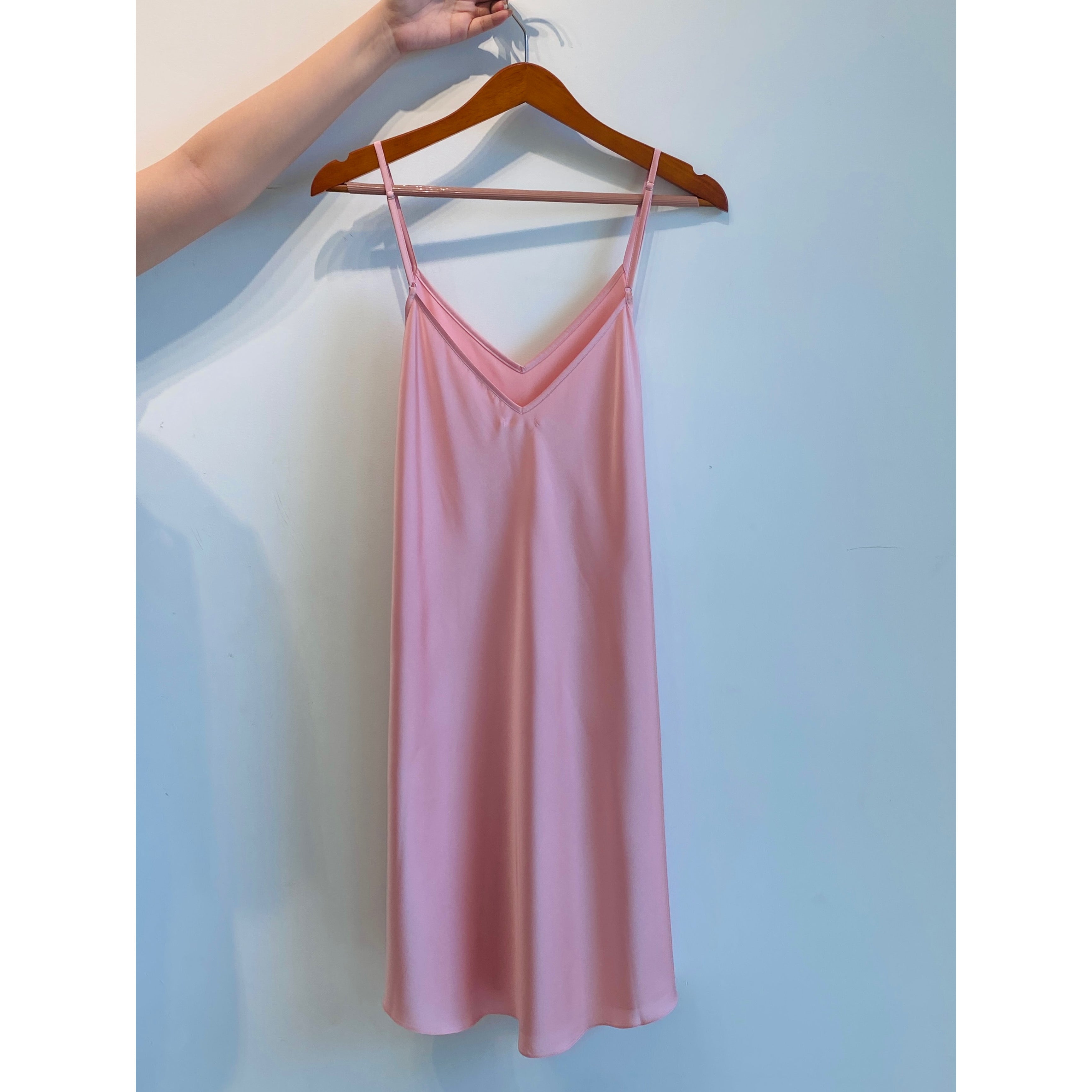 Joie Satin Slip Dress Cami Nightgown Silky Sleepwear