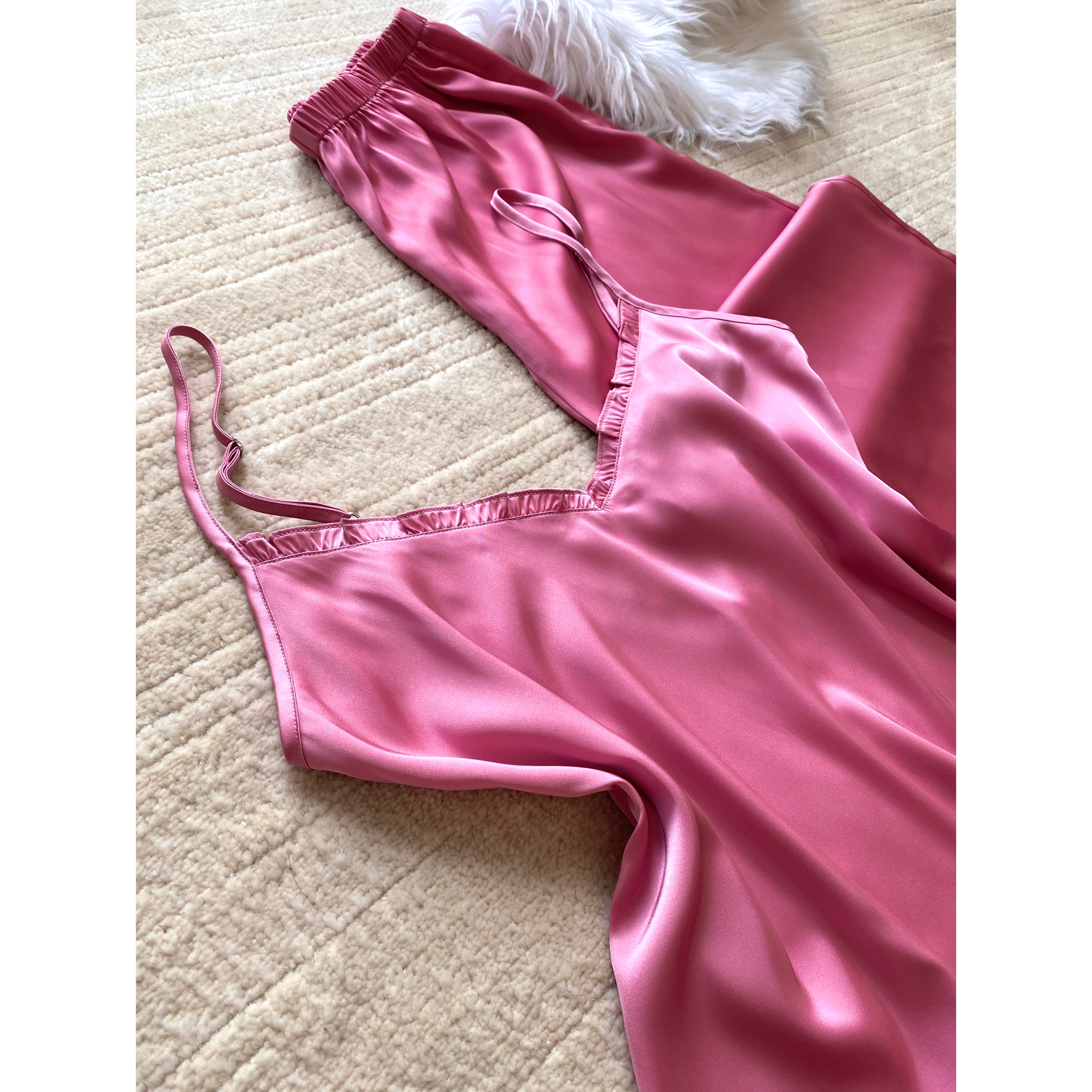 Satin Cami Long Pants Set Women, Bridal Sleepwear, Loungewear Pajama Set MixJulie