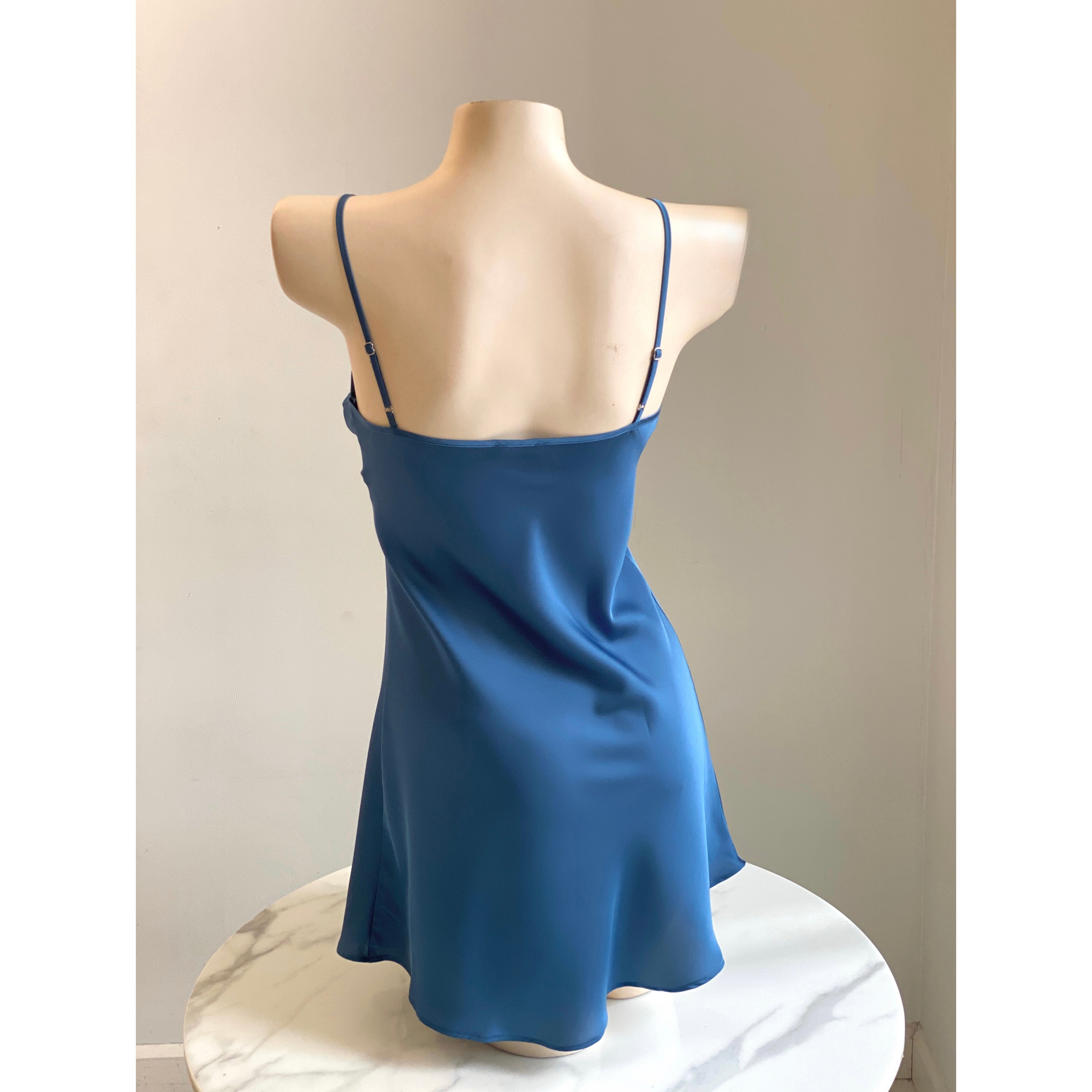 Purple Satin Slip Dress Women's Sleepwear Cami Nightgown Kevacup1