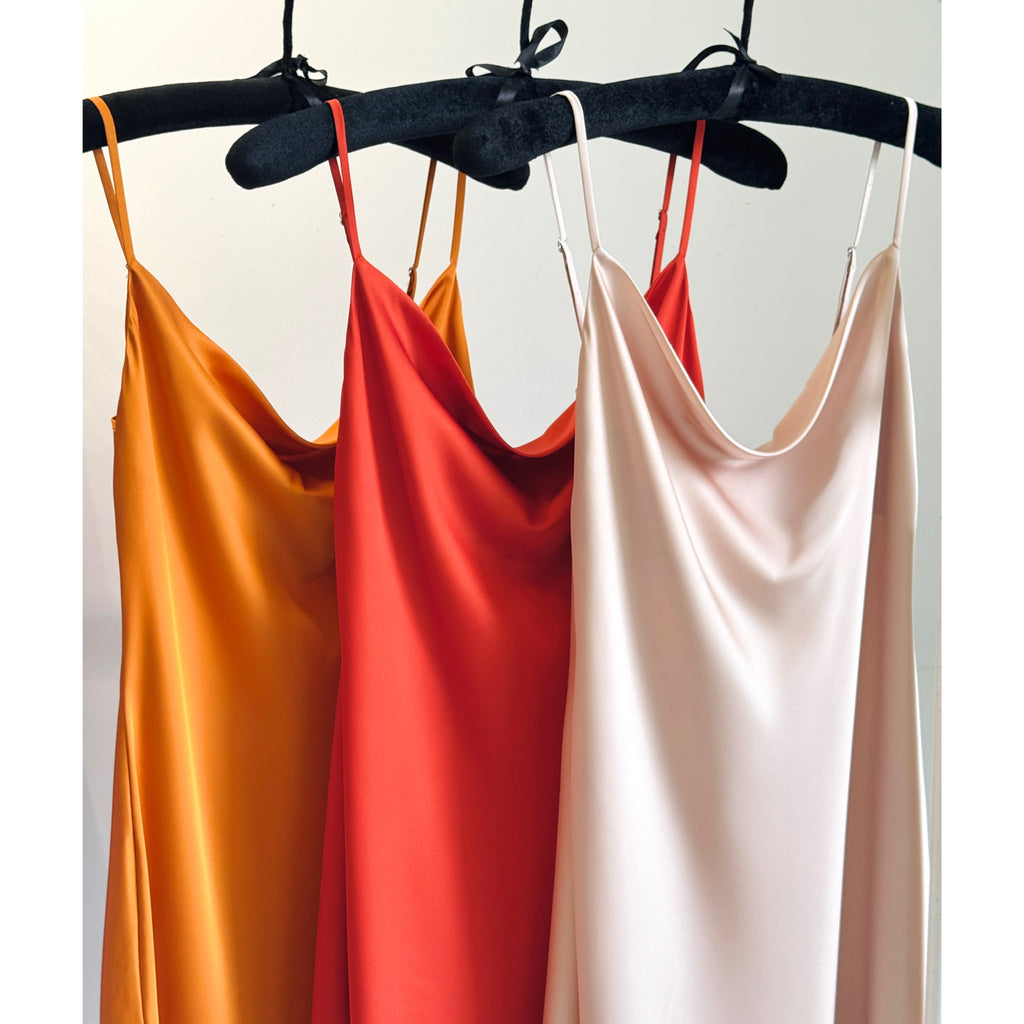 Cowl Neck Slip Dress Silky Sleepwear Cami Nightgown for Women | Mini Mirabel