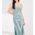 Moonlit Satin Slip Nightgown, Midi Slip Dress for Women