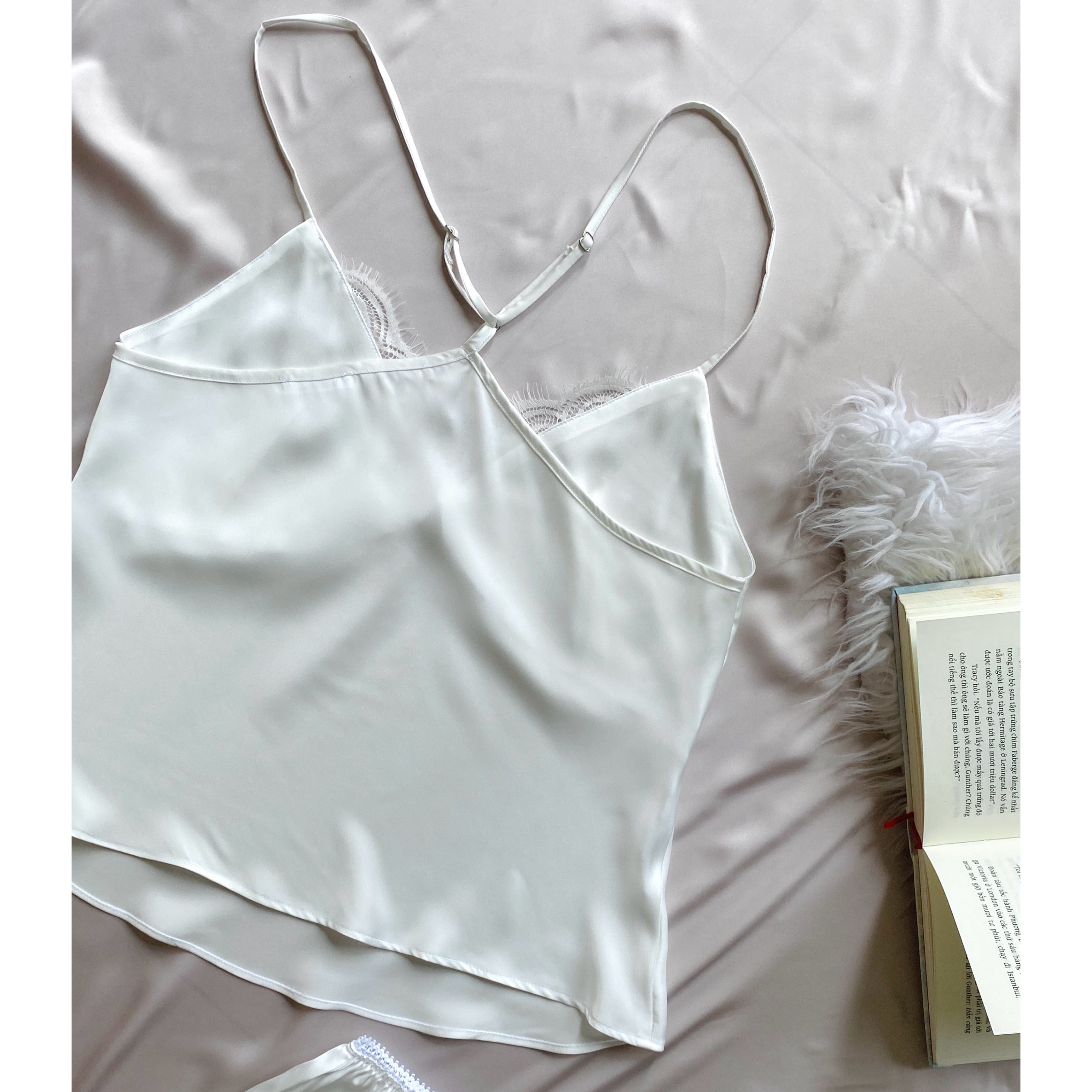 Layla Satin Camisole Set – Bridal Lace Sleepwear, Bridesmaid Gift