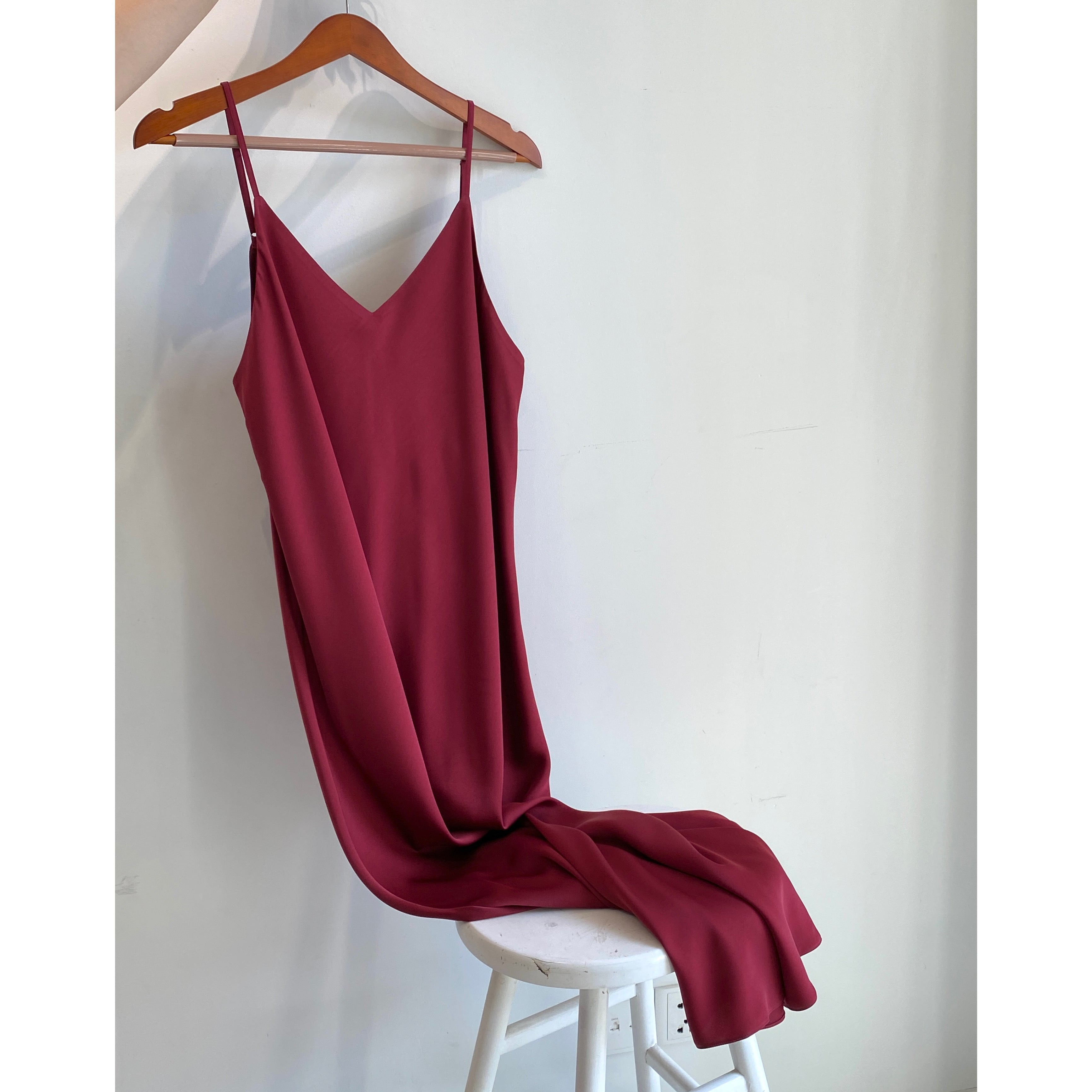 Melanie Silky Satin Maxi Slip Dress, Women Summer Cami Dress, Bridesmaid Outfit