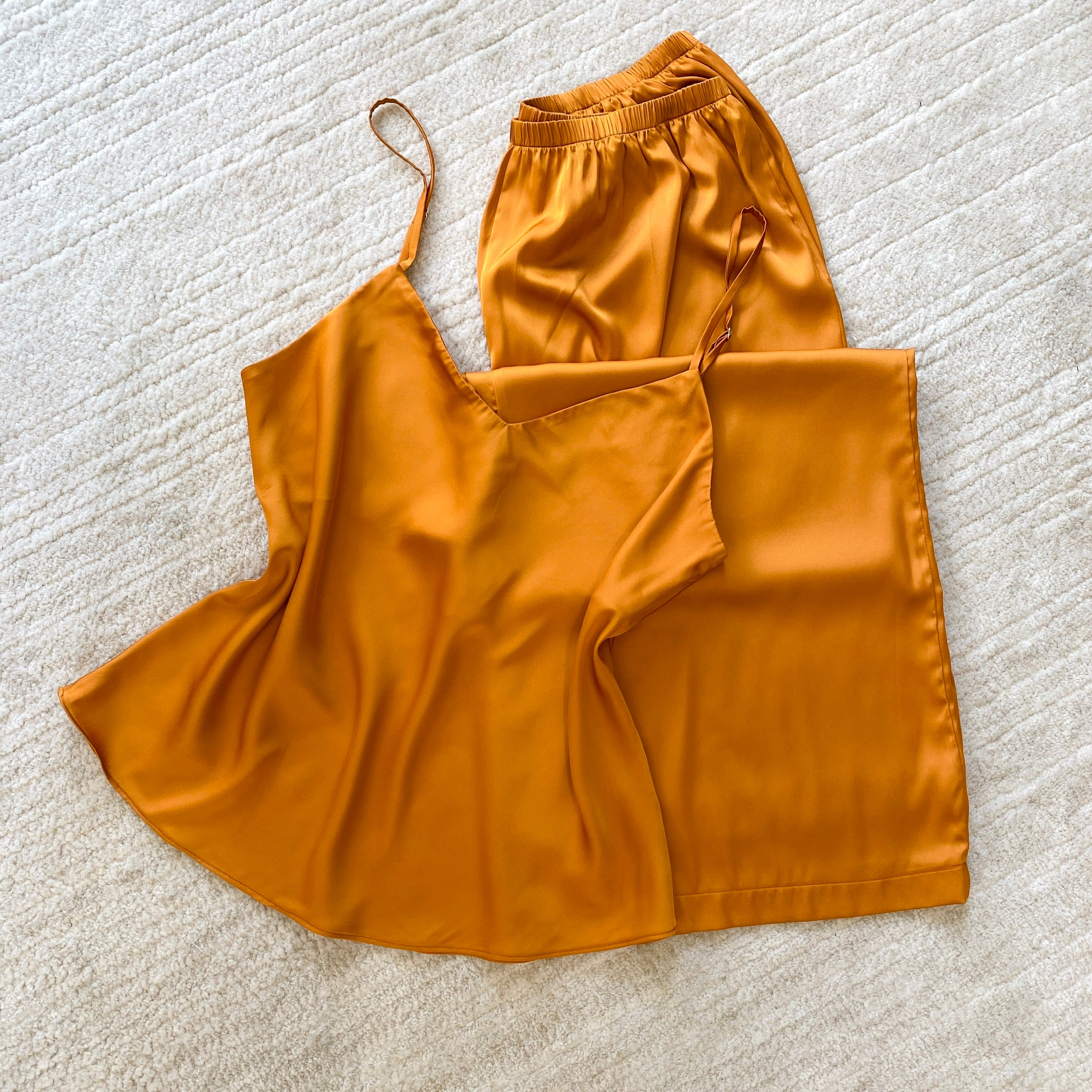 Satin Cami And Pants Pajama Set , Pajama Loungewear, Bridal Sleepwear