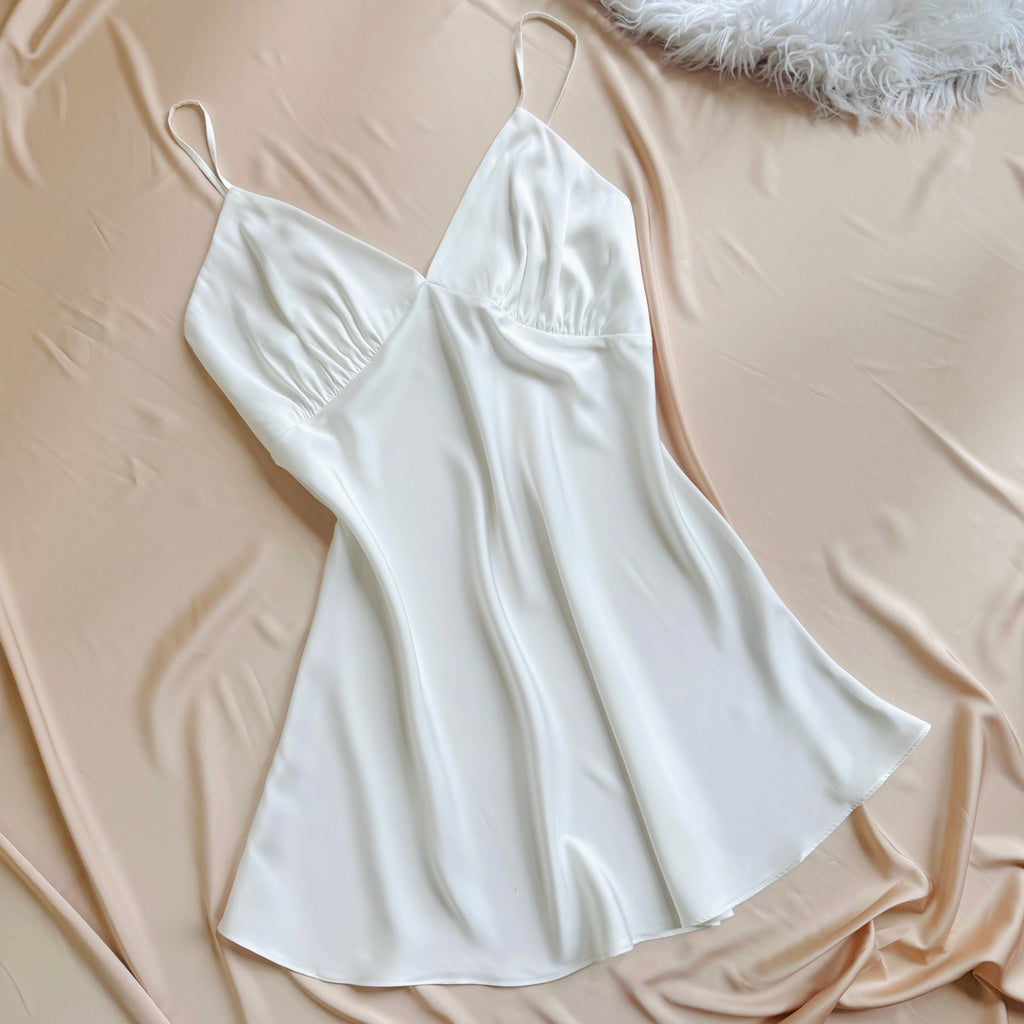 Satin Slip Dress Bridal Nightgown Women's Sleepwear Bridesmaid Gift Kevacup1