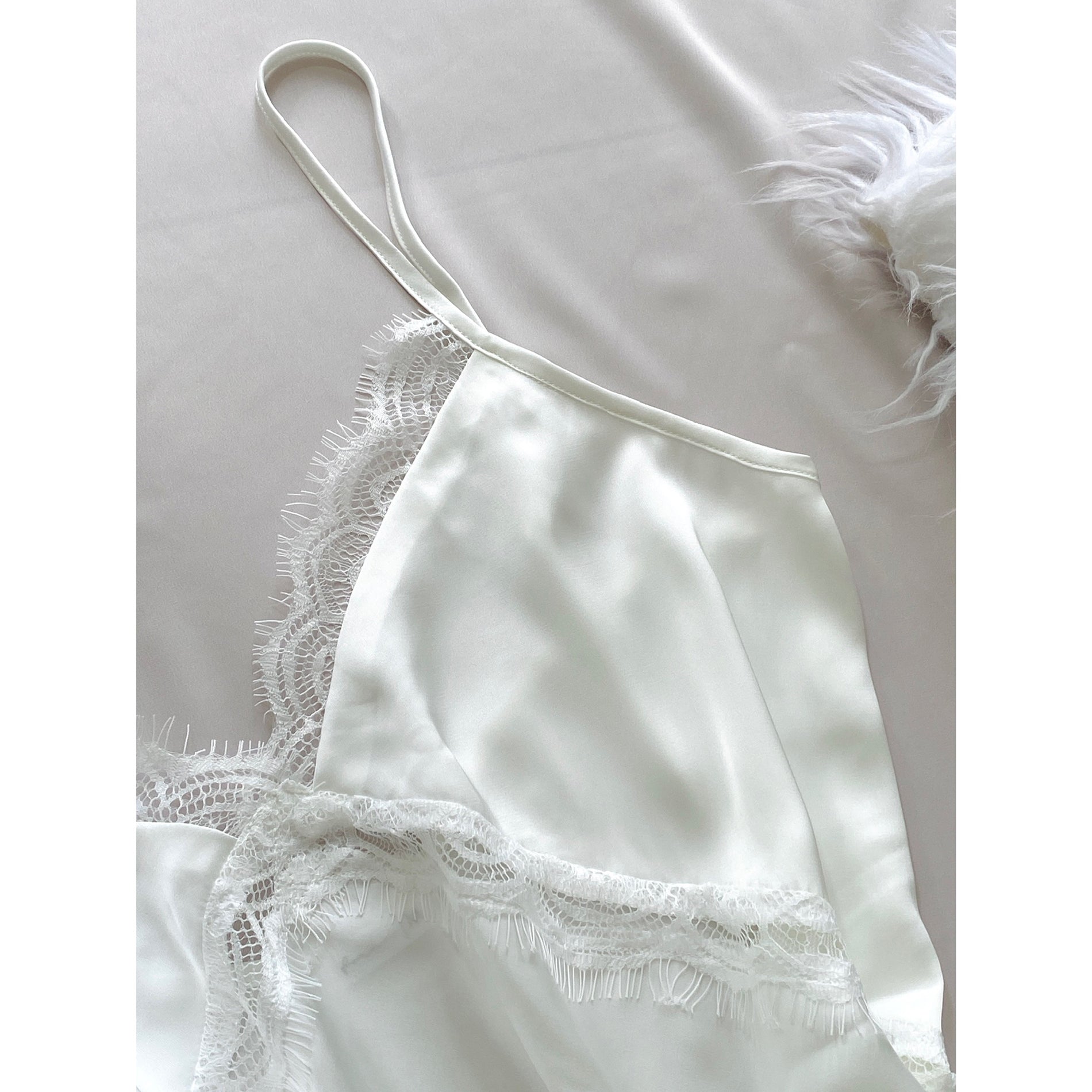 Vela Romantic Lace Trim Sleep Dress | Satin Nightgown | Sexiness Sleepwear| Bride Nightgown