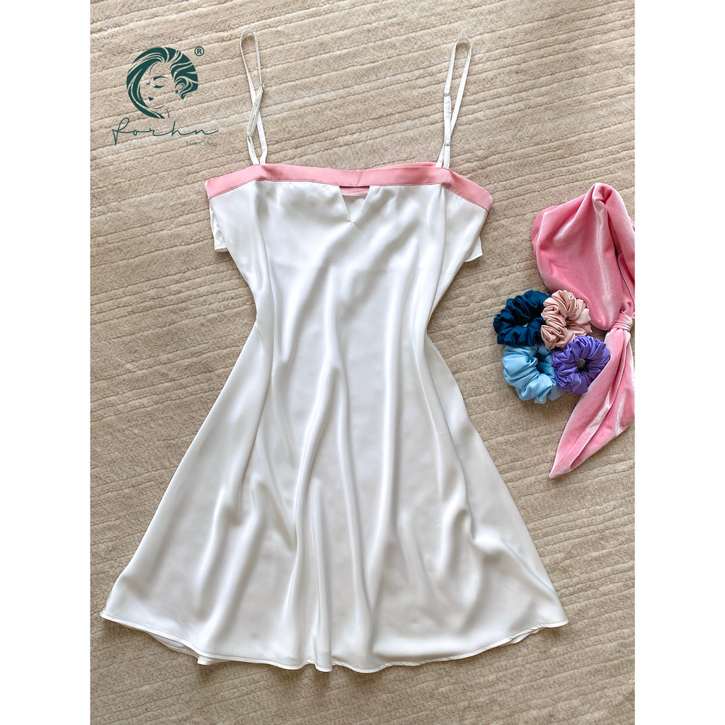 Ruffle Silky Nightdress Bridal Sleepwear, Bridesmaid Gift, JOSSIE Satin Slip Dress