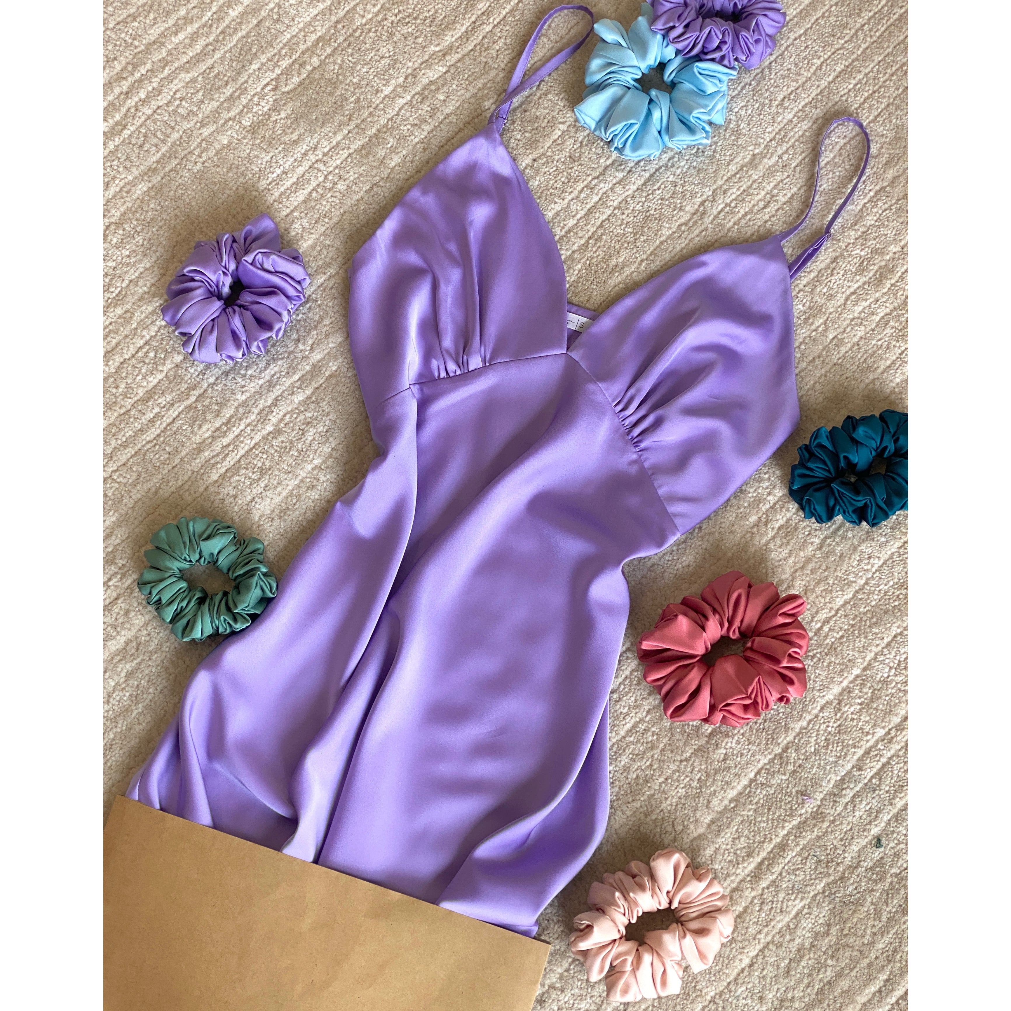 Satin Slip Dress Women's Sleepwear Bridesmaid Nightgown Kevacup1